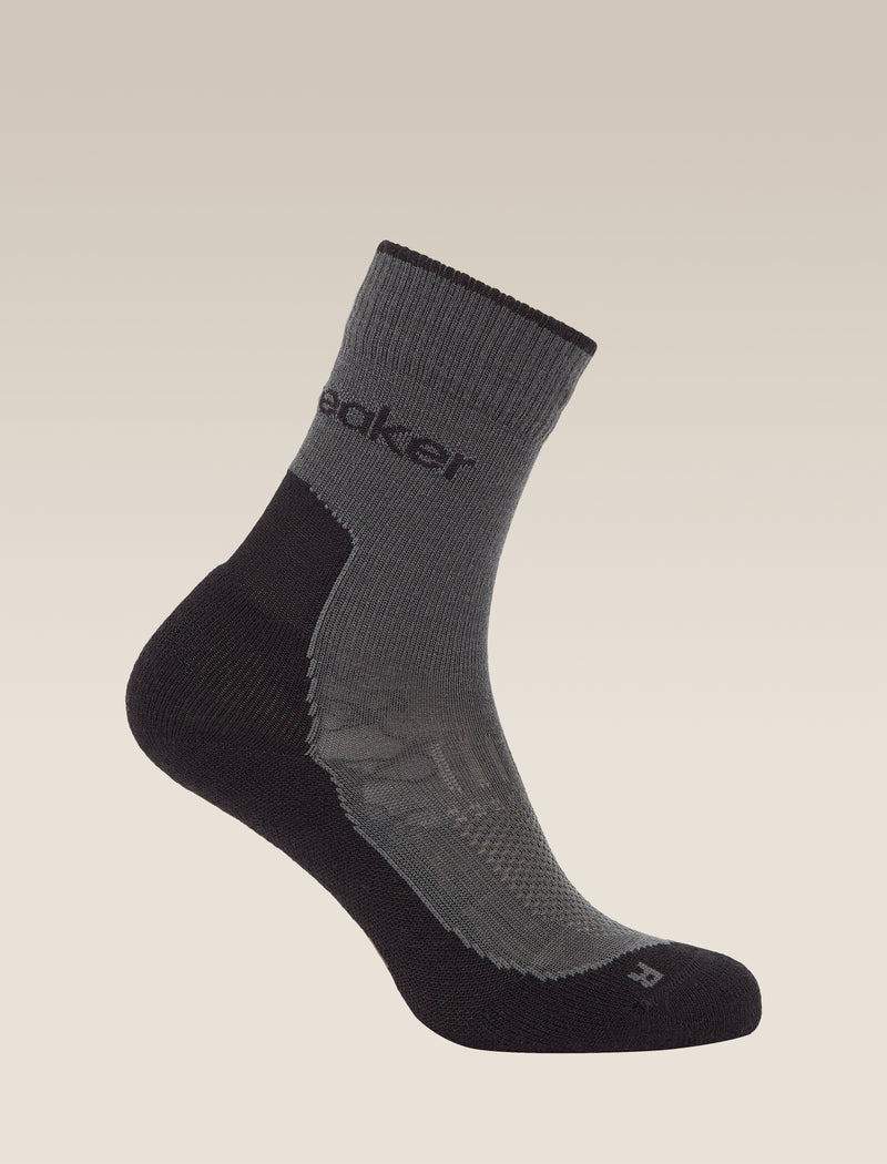 Icebreaker Womens Merino Hike+ Light Crew OBSIDIAN BLACK