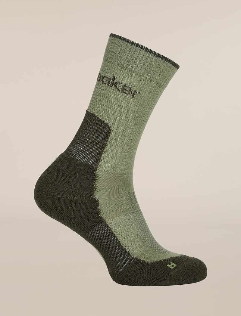 Icebreaker Womens Merino Hike+ Light Crew Lichen Dark Loden