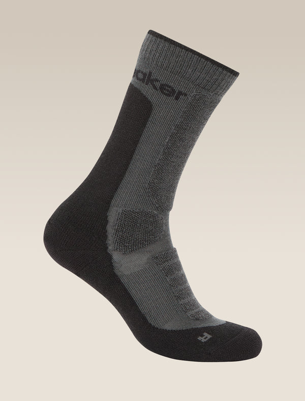 Icebreaker Womens Merino Hike+ Heavy Crew OBSIDIAN BLACK