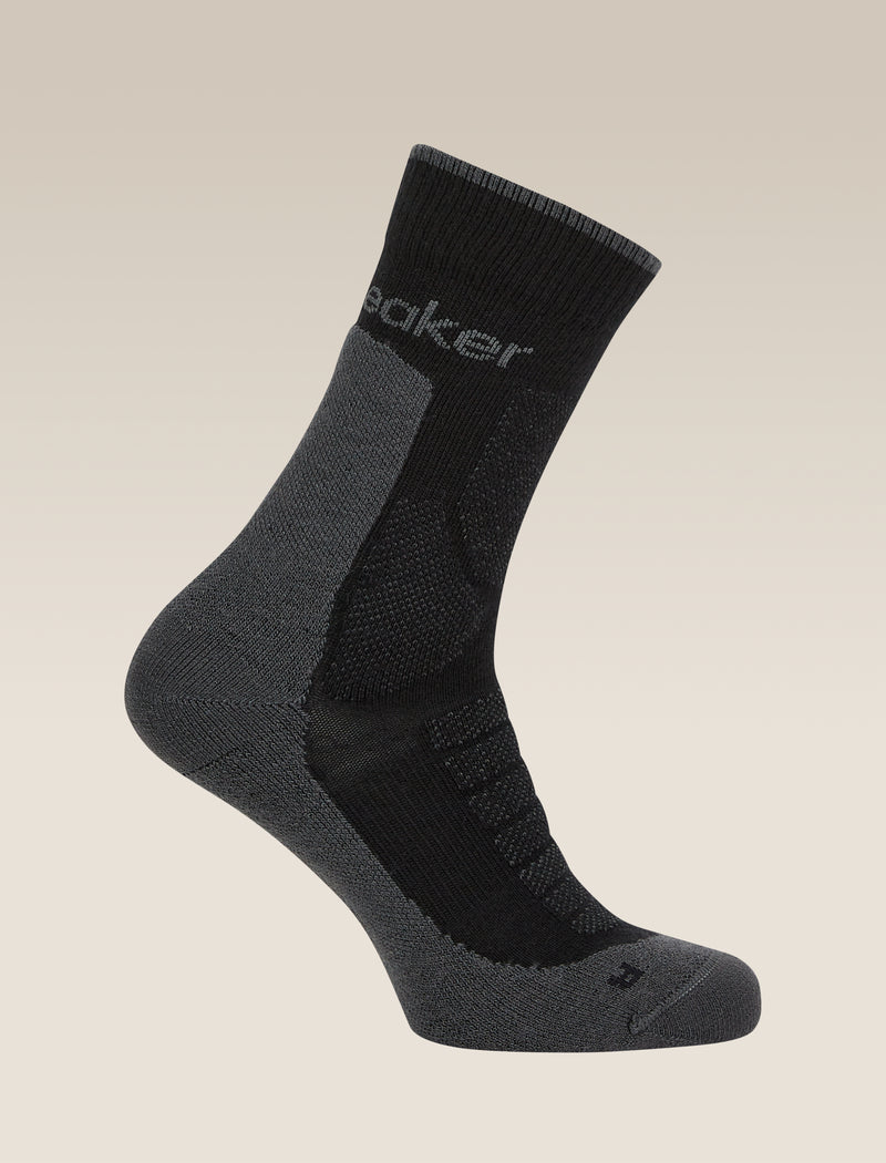 Icebreaker Mens Merino Hike+ Heavy Crew BLACK OBSIDIAN