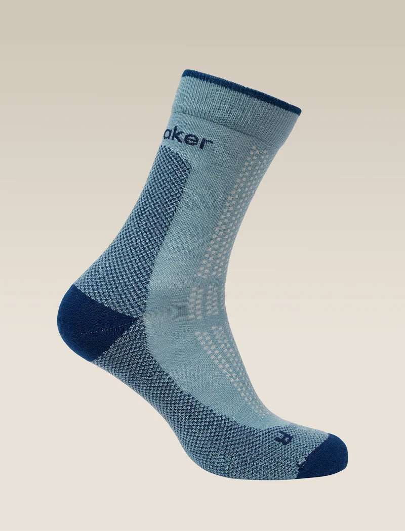 Icebreaker Mens Merino Hike+ Ultralight Quarter Flint Blue Atlantis