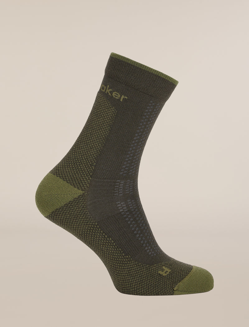 Icebreaker Mens Merino Hike+ Ultralight Quarter Dark Loden Sphagnum