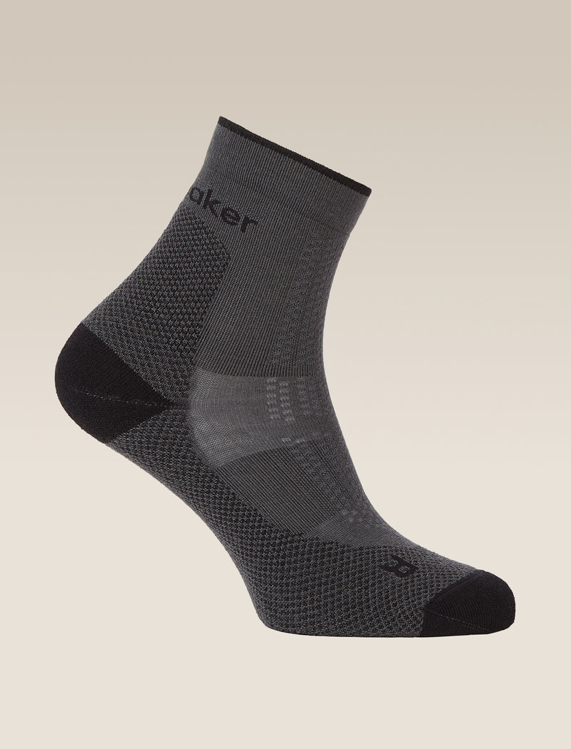 Icebreaker Womens Merino Hike+ Ultralight Quarter OBSIDIAN BLACK
