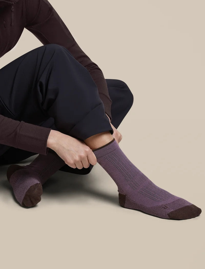 Icebreaker Womens Merino Hike+ Ultralight Quarter