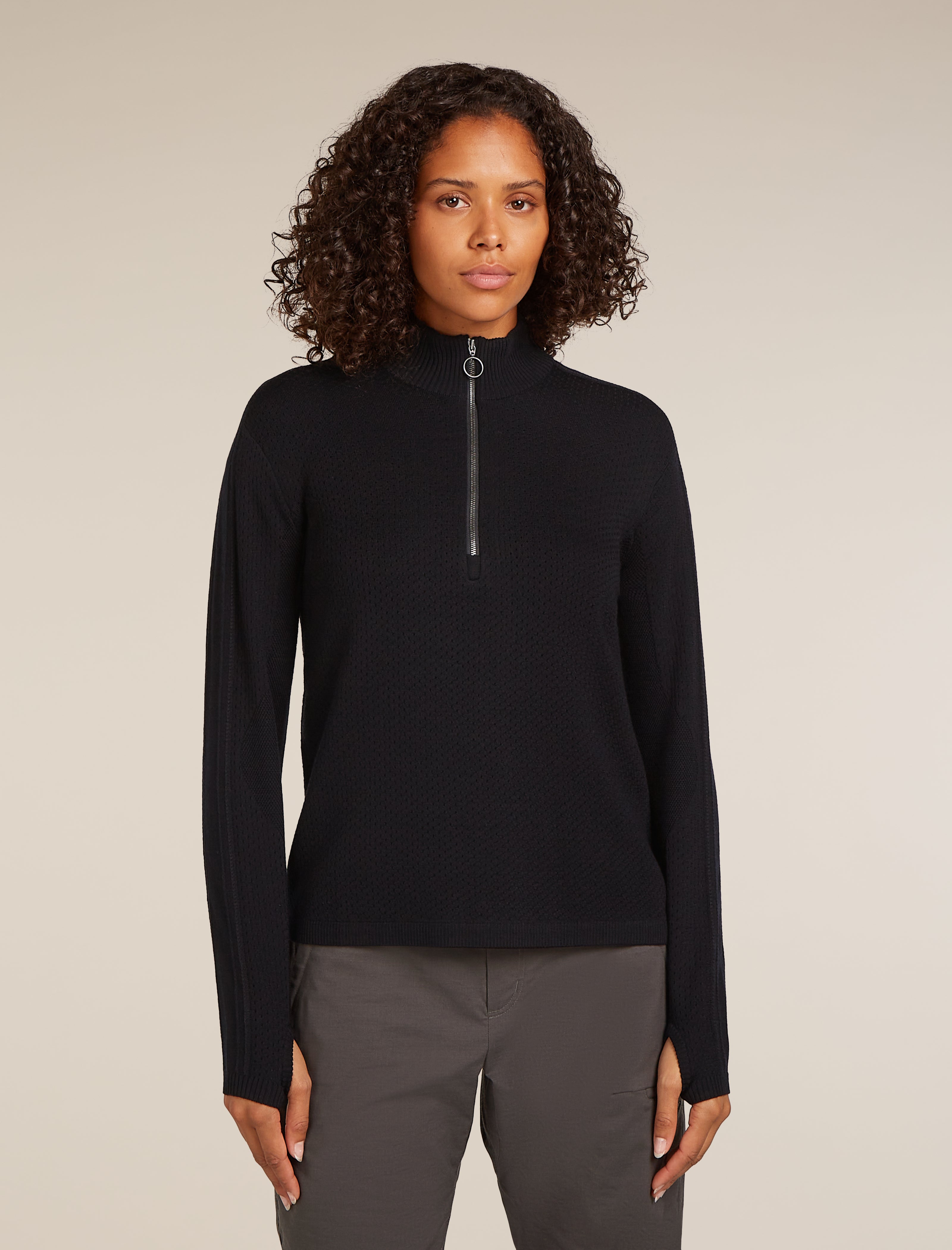 Icebreaker Womens Merino Icebreaker Anniversary Original Long Sleeve Half Zip