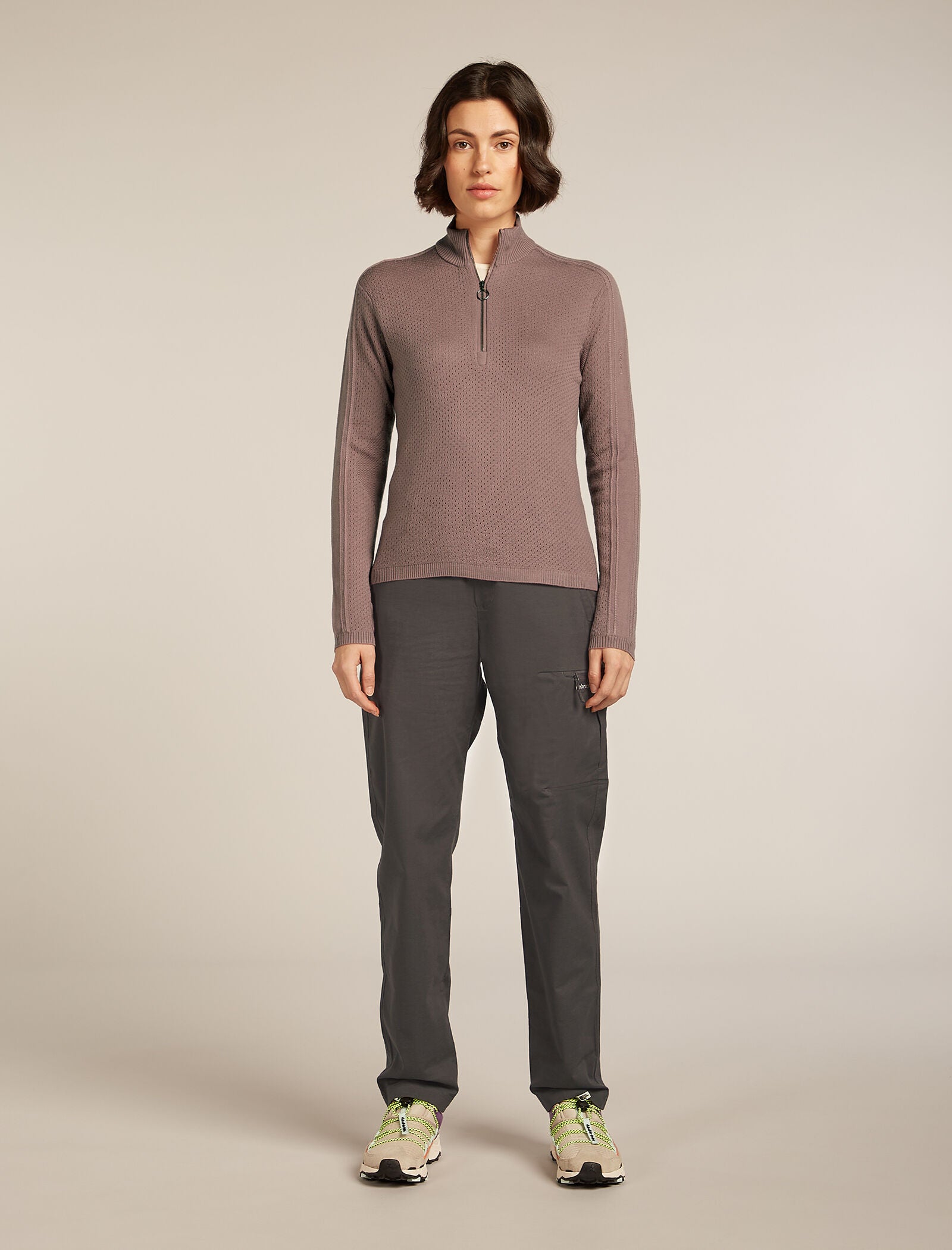 Icebreaker Womens Merino Icebreaker Anniversary Original Long Sleeve Half Zip