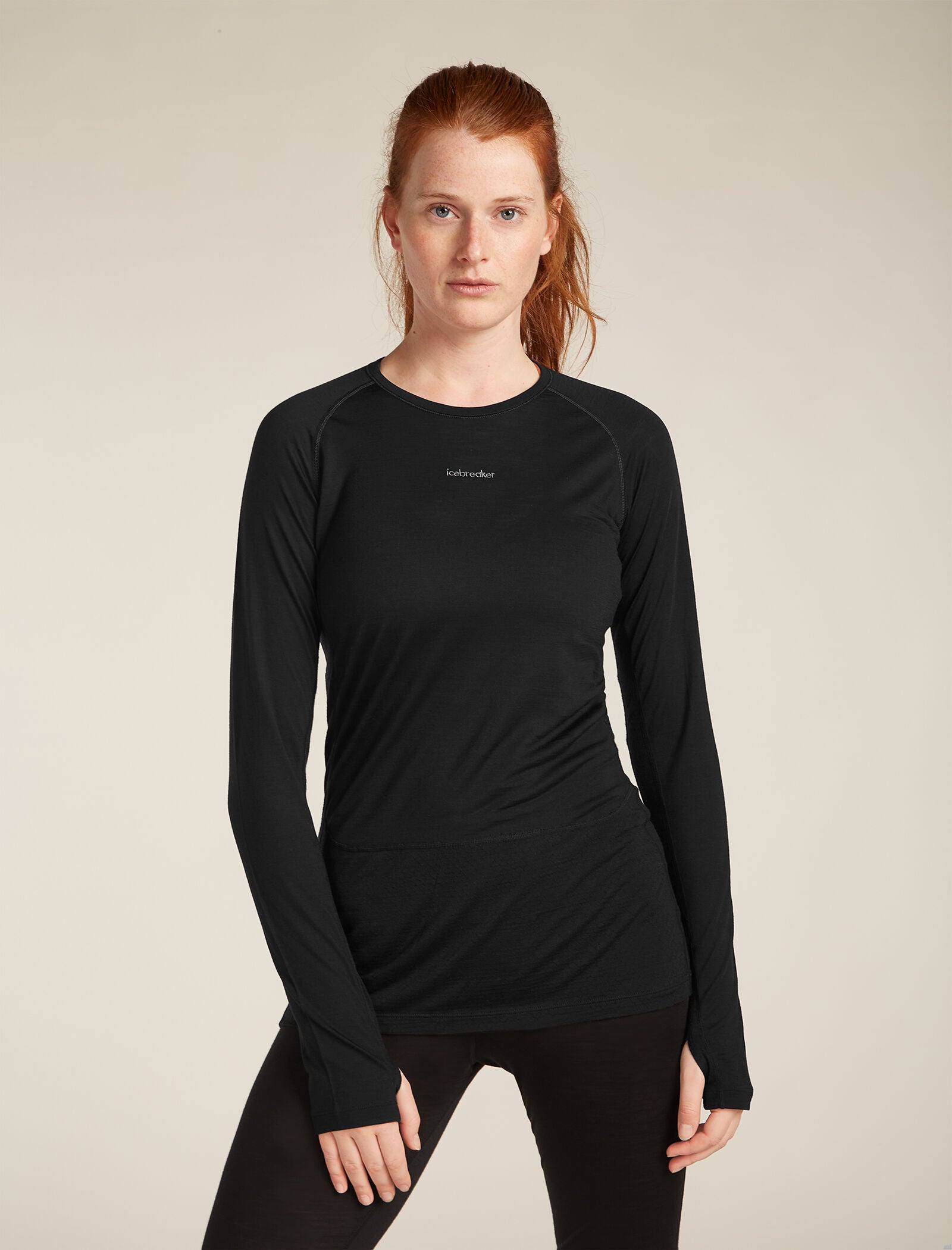 Icebreaker Womens Merino Blend 125 ZoneKnit LS Crewe