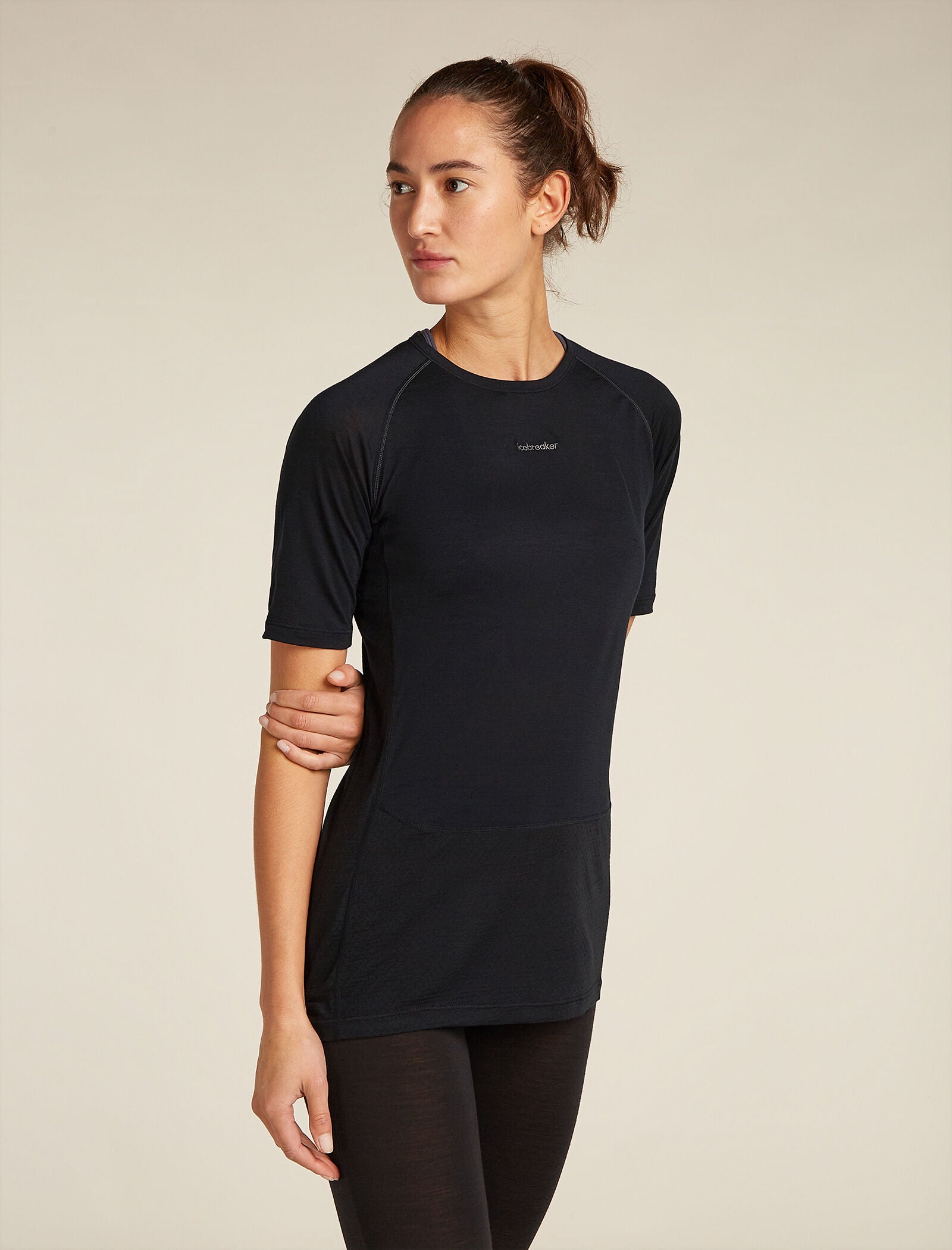 Icebreaker Womens Merino Blend 125 ZoneKnit SS Crewe