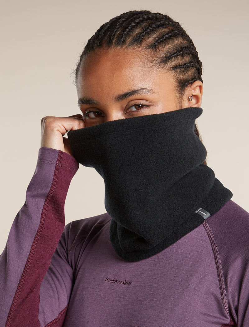 Icebreaker Merino Blend 800 RealFleece Classic Pile Chute One Size Black