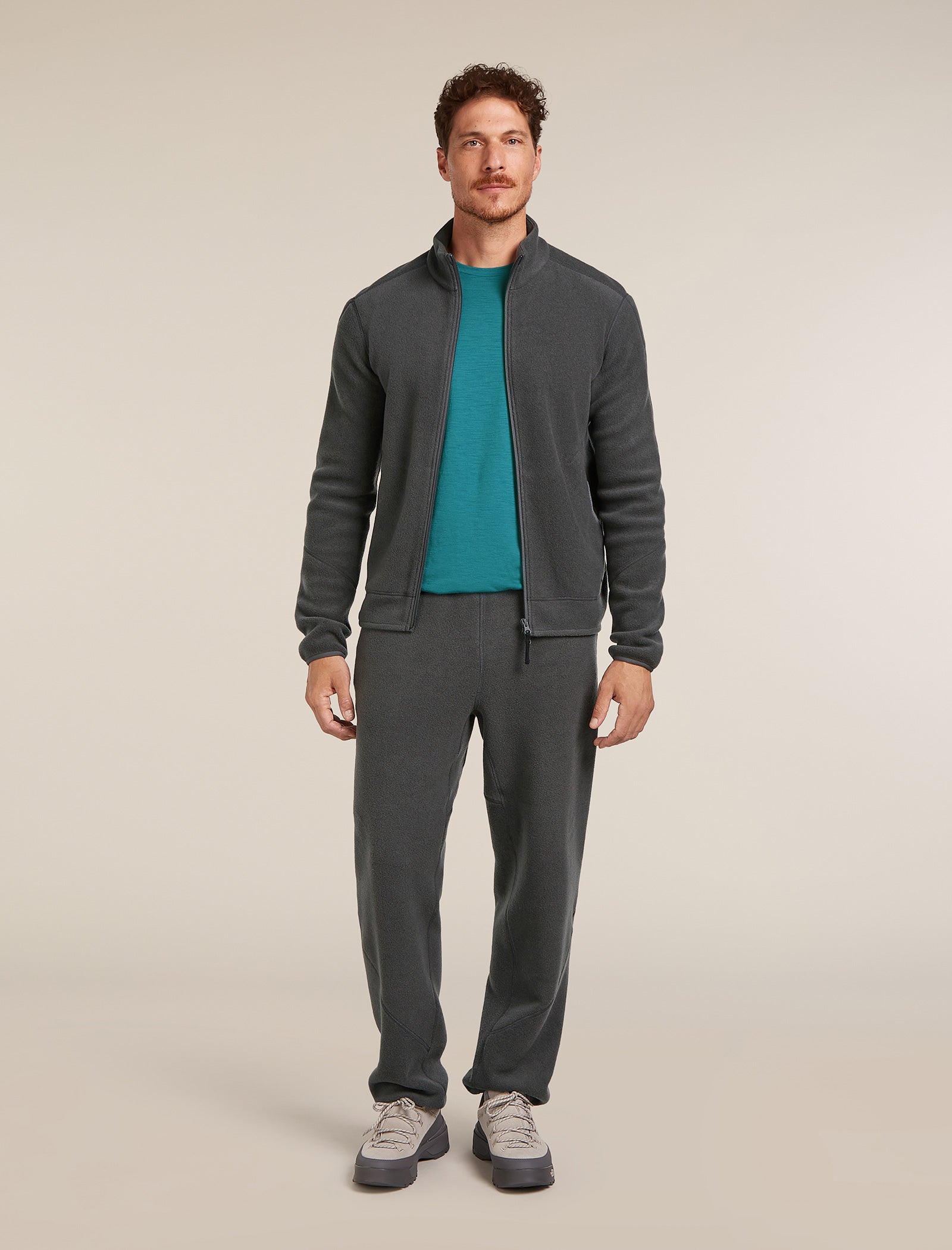 Icebreaker Mens Merino Blend 800 RealFleece Classic Pile LS Zip