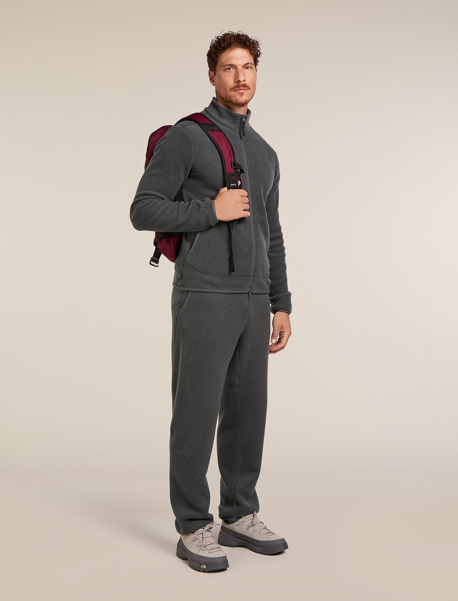 Icebreaker Mens Merino Blend 800 RealFleece Classic Pile LS Zip