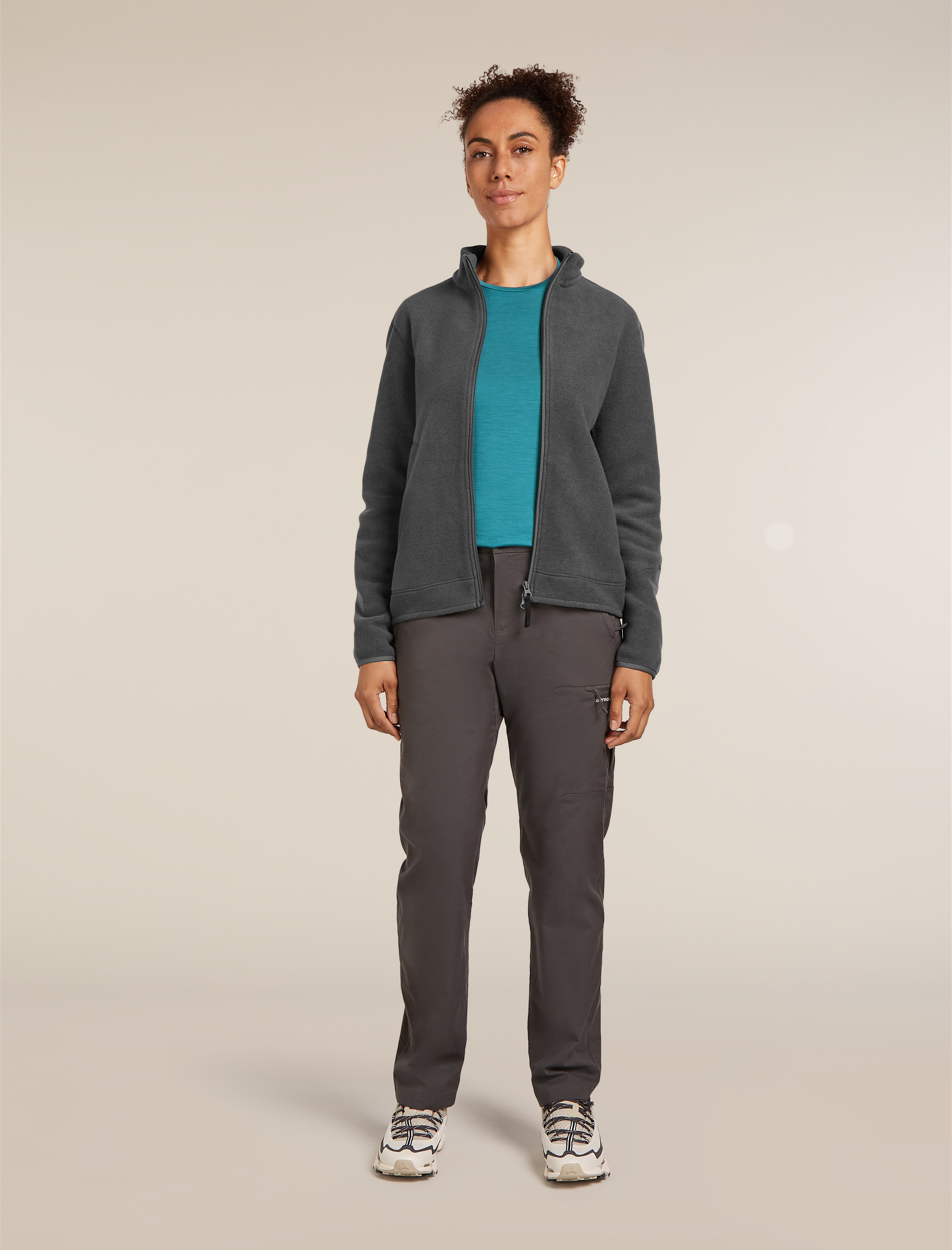 Icebreaker Womens Merino Blend 800 RealFleece Classic Pile LS Zip