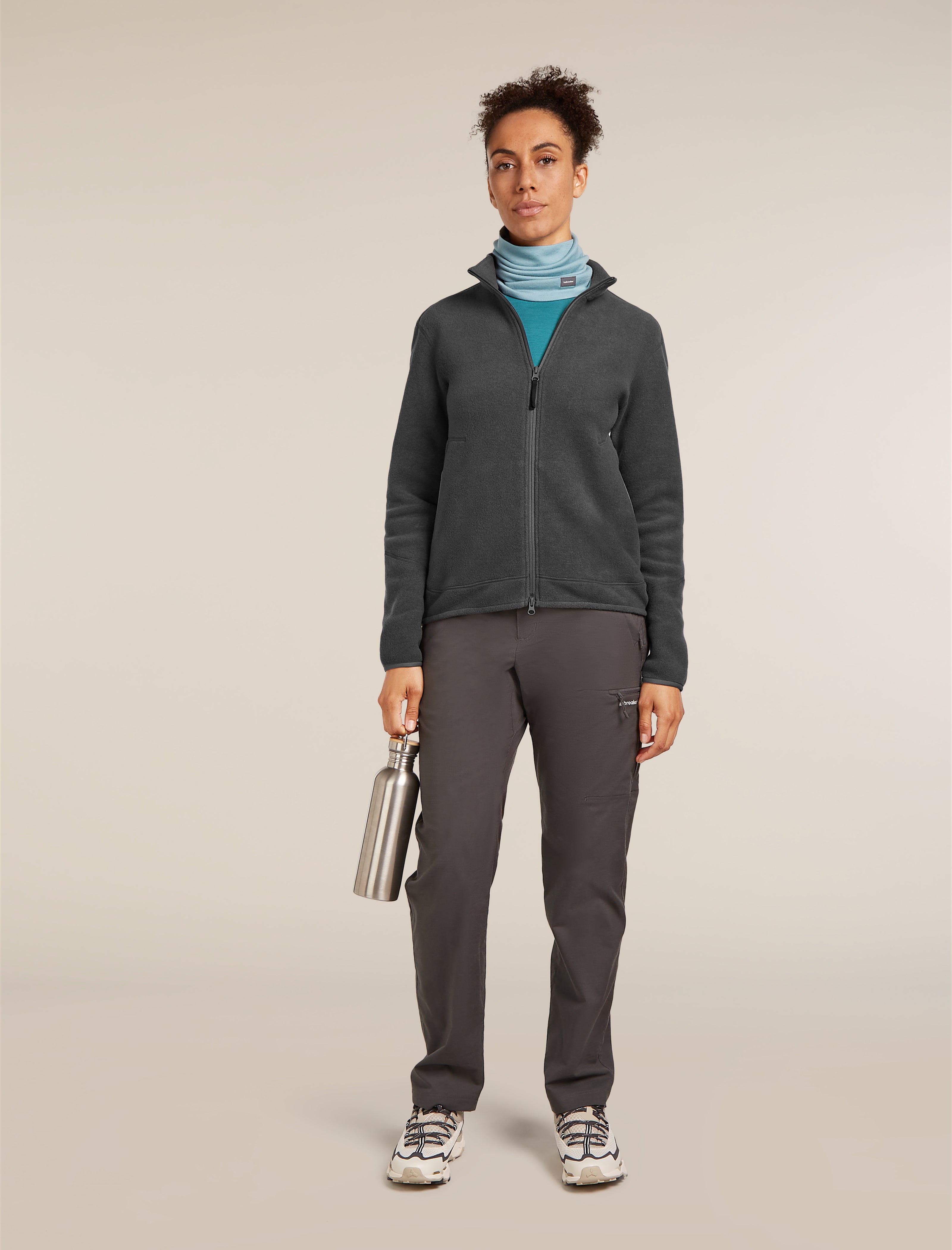 Icebreaker Womens Merino Blend 800 RealFleece Classic Pile LS Zip