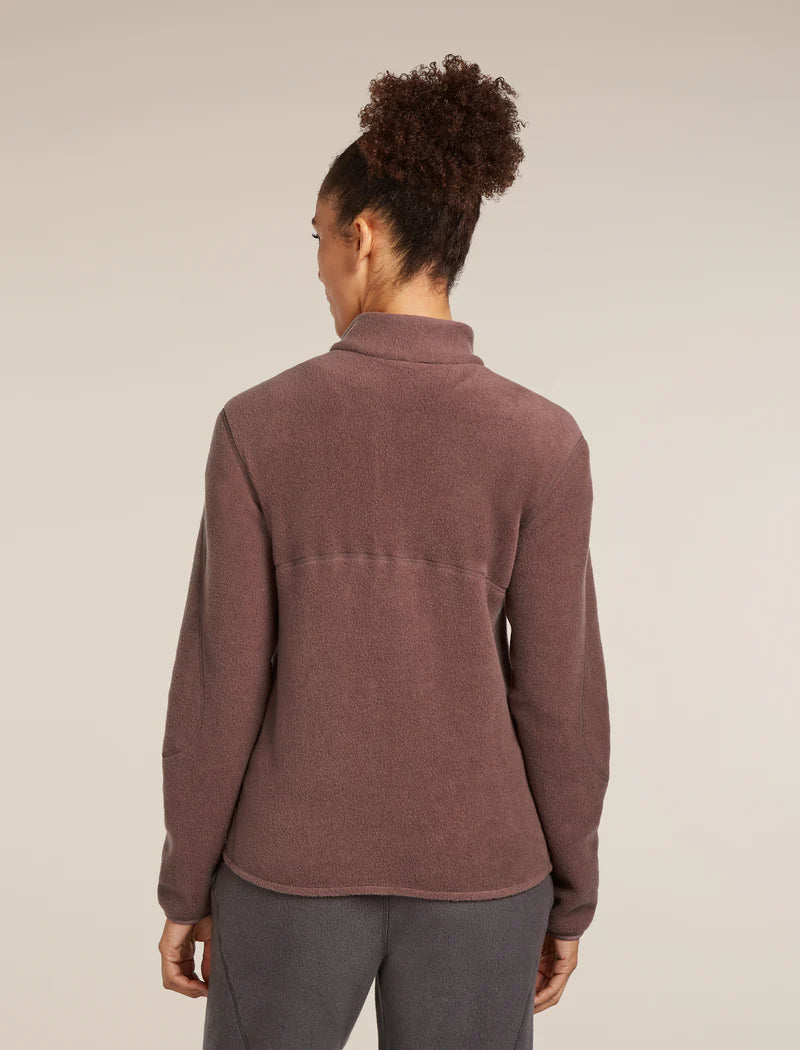 Icebreaker Womens Merino Blend 800 RealFleece Classic Pile LS Zip