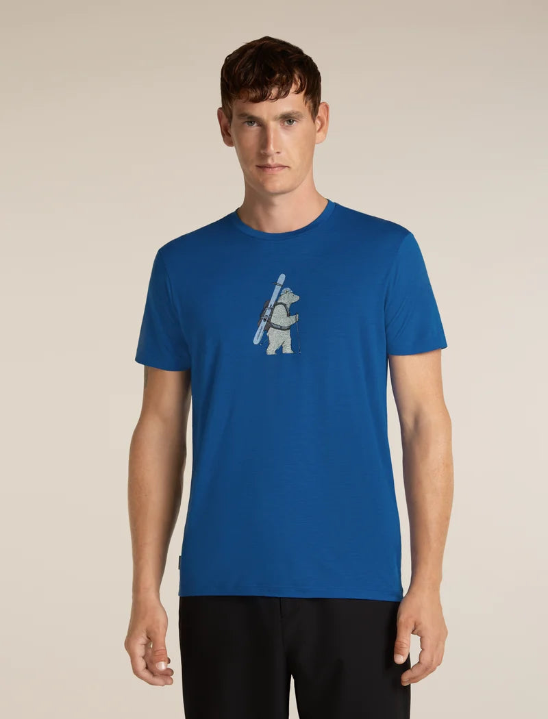 Icebreaker Mens 150 Tech Lite SS Tee Bear Tour Lazurite