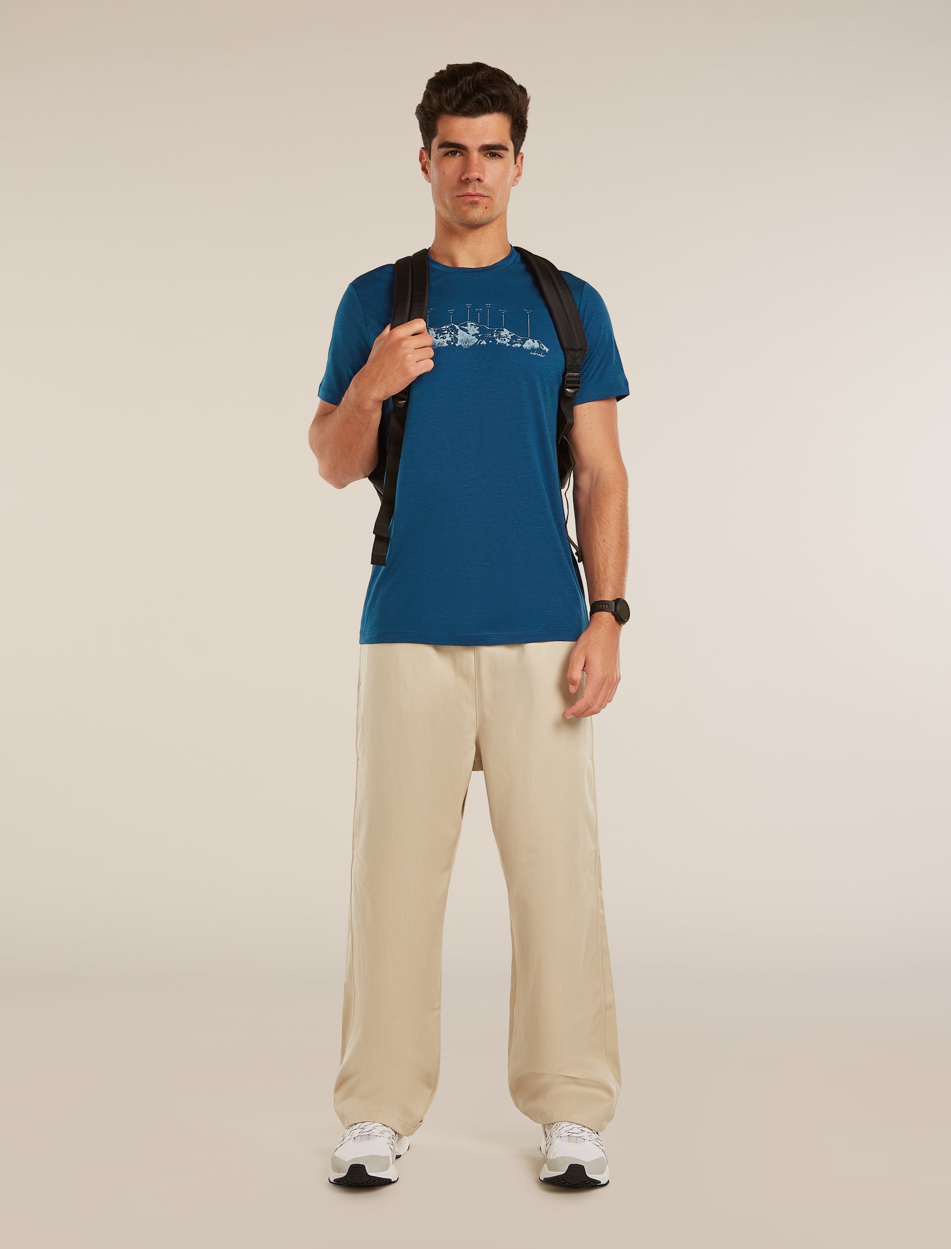 Icebreaker Mens Merino 150 Tech Lite SS Tee The Peaks