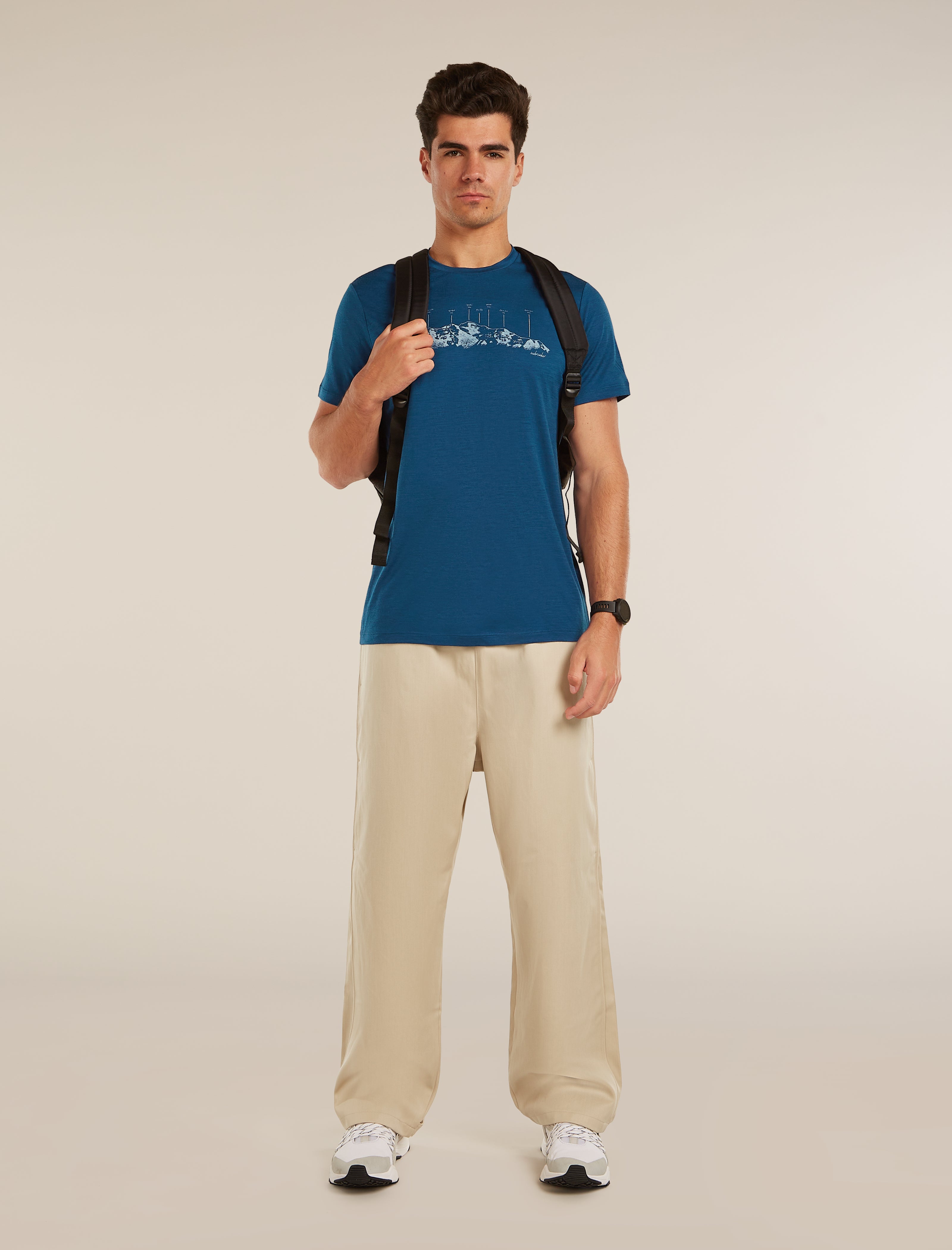 Icebreaker Mens Merino 150 Tech Lite SS Tee The Peaks
