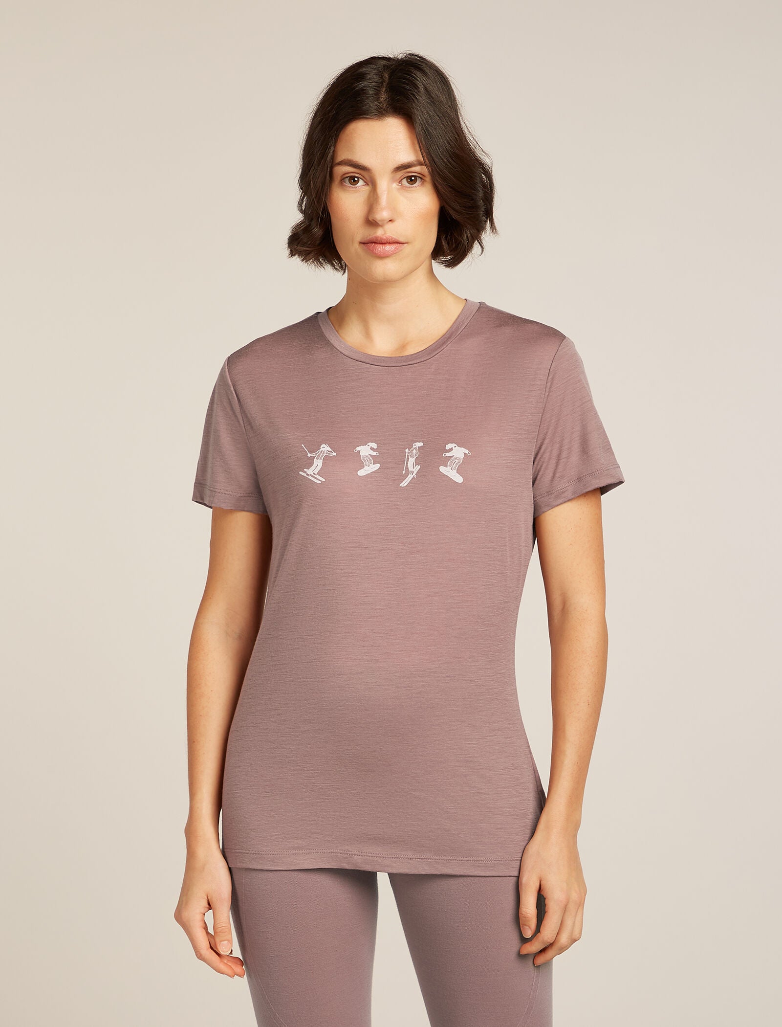 Icebreaker Womens Merino 150 Tech Lite SS Tee Snow Day