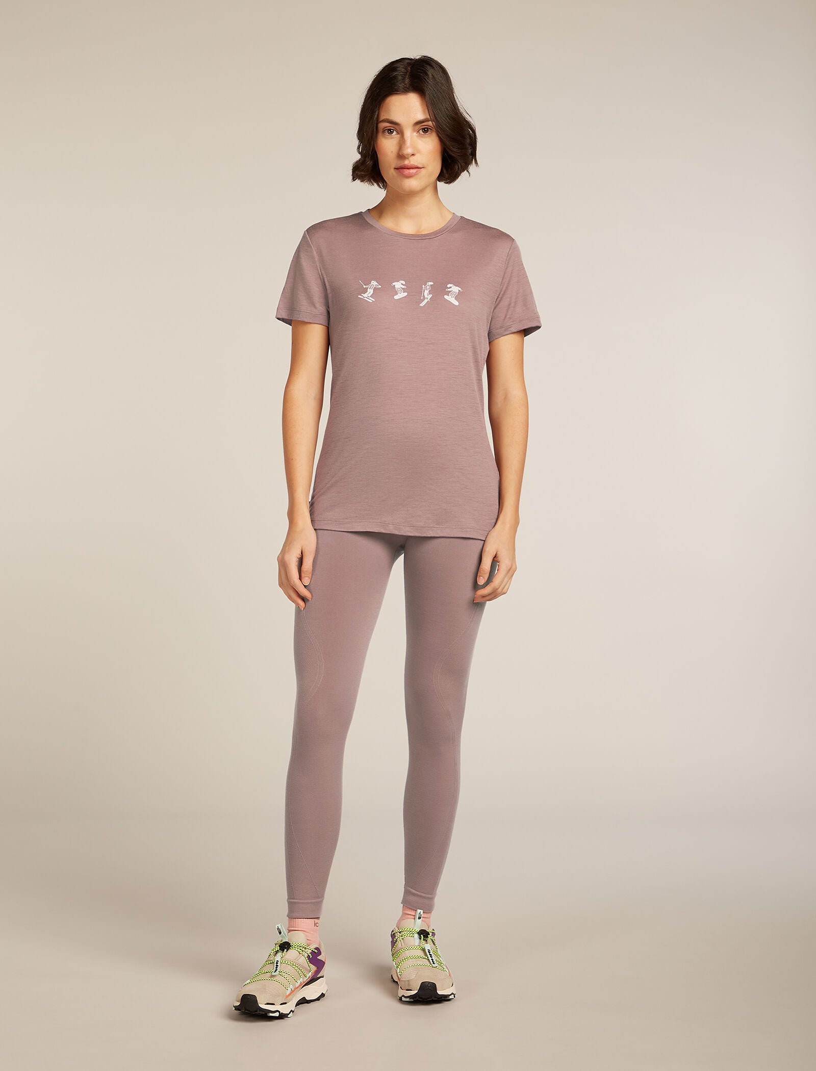 Icebreaker Womens Merino 150 Tech Lite SS Tee Snow Day