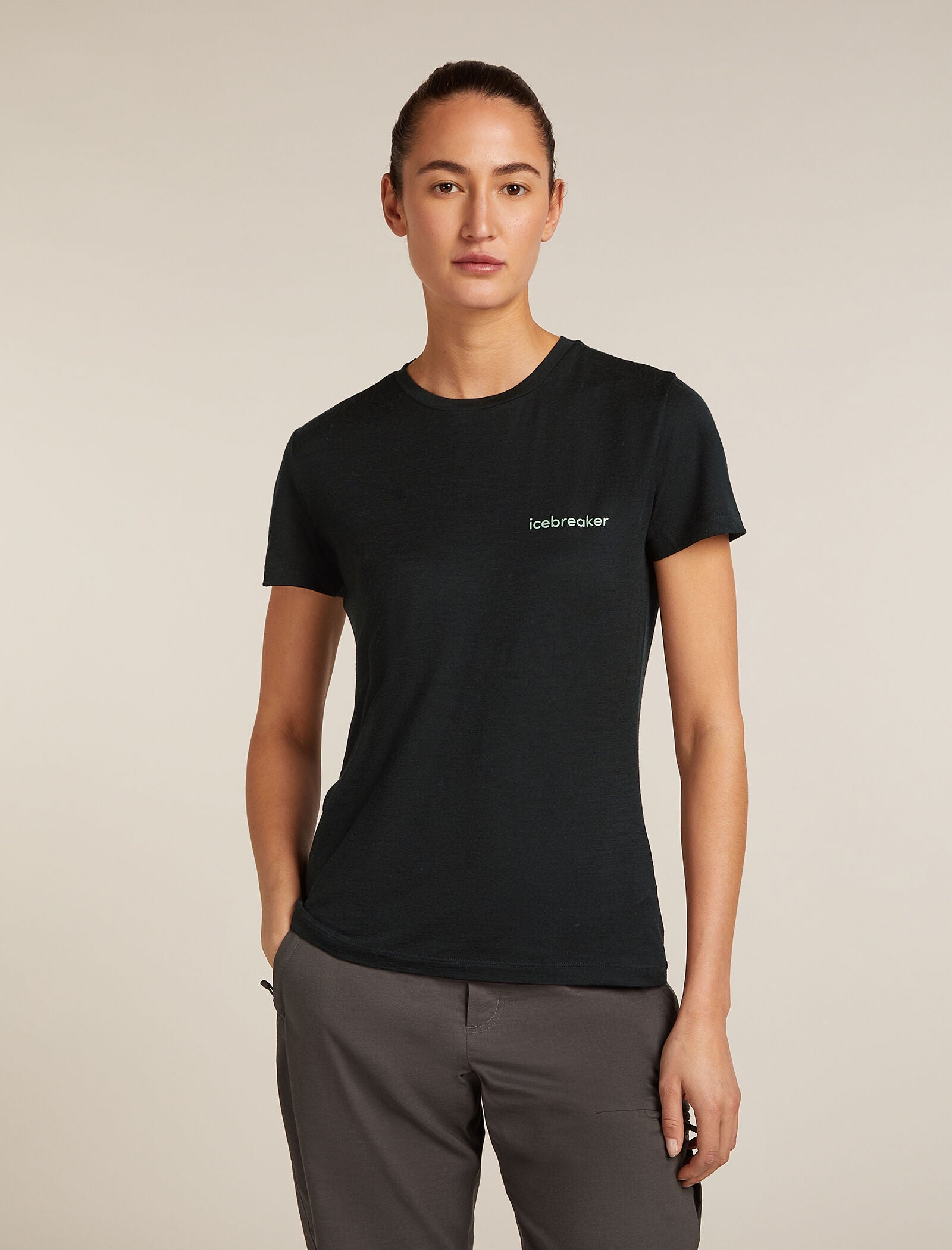 Icebreaker Womens Merino 150 Tech Lite SS Tee IB Wordmark