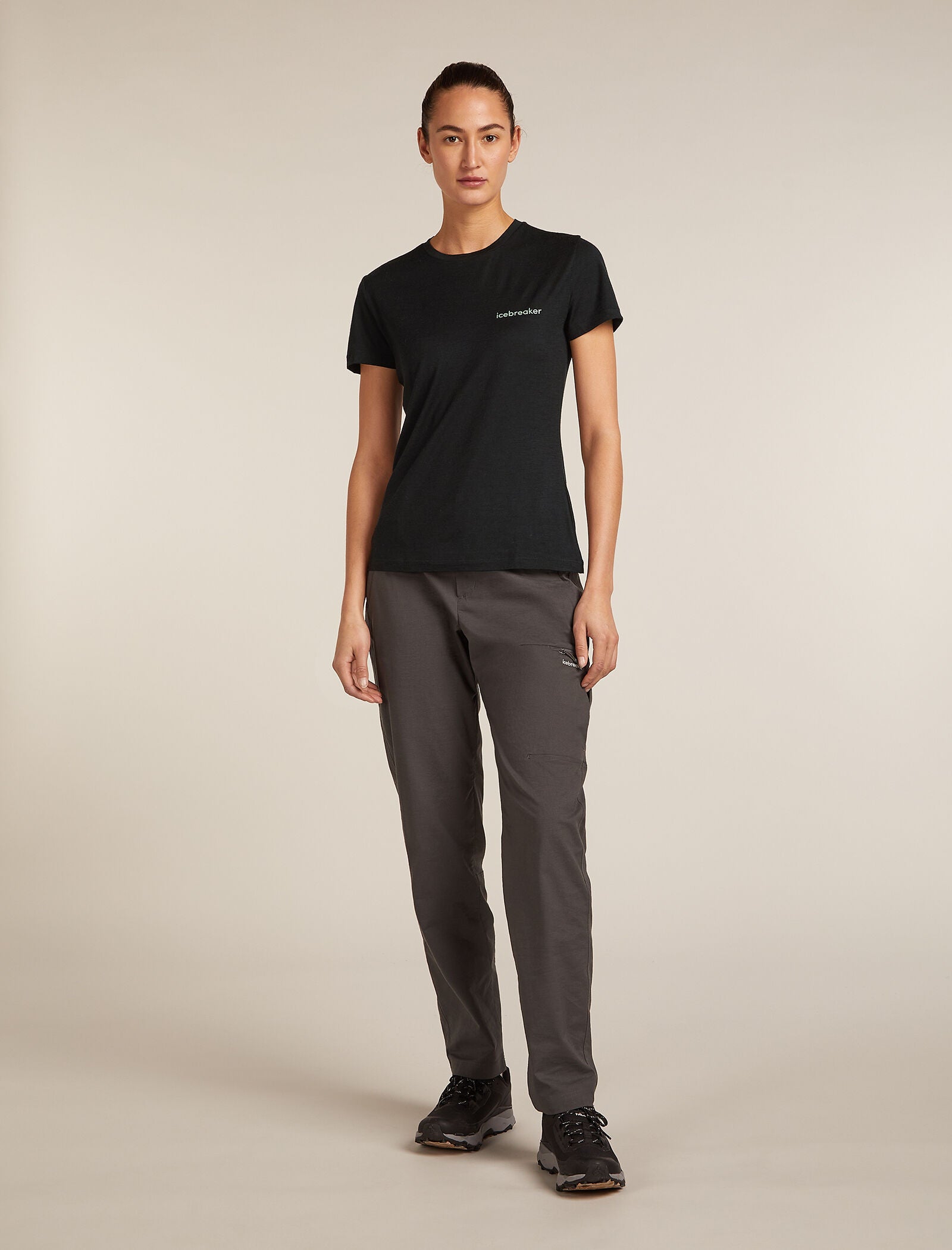 Icebreaker Womens Merino 150 Tech Lite SS Tee IB Wordmark