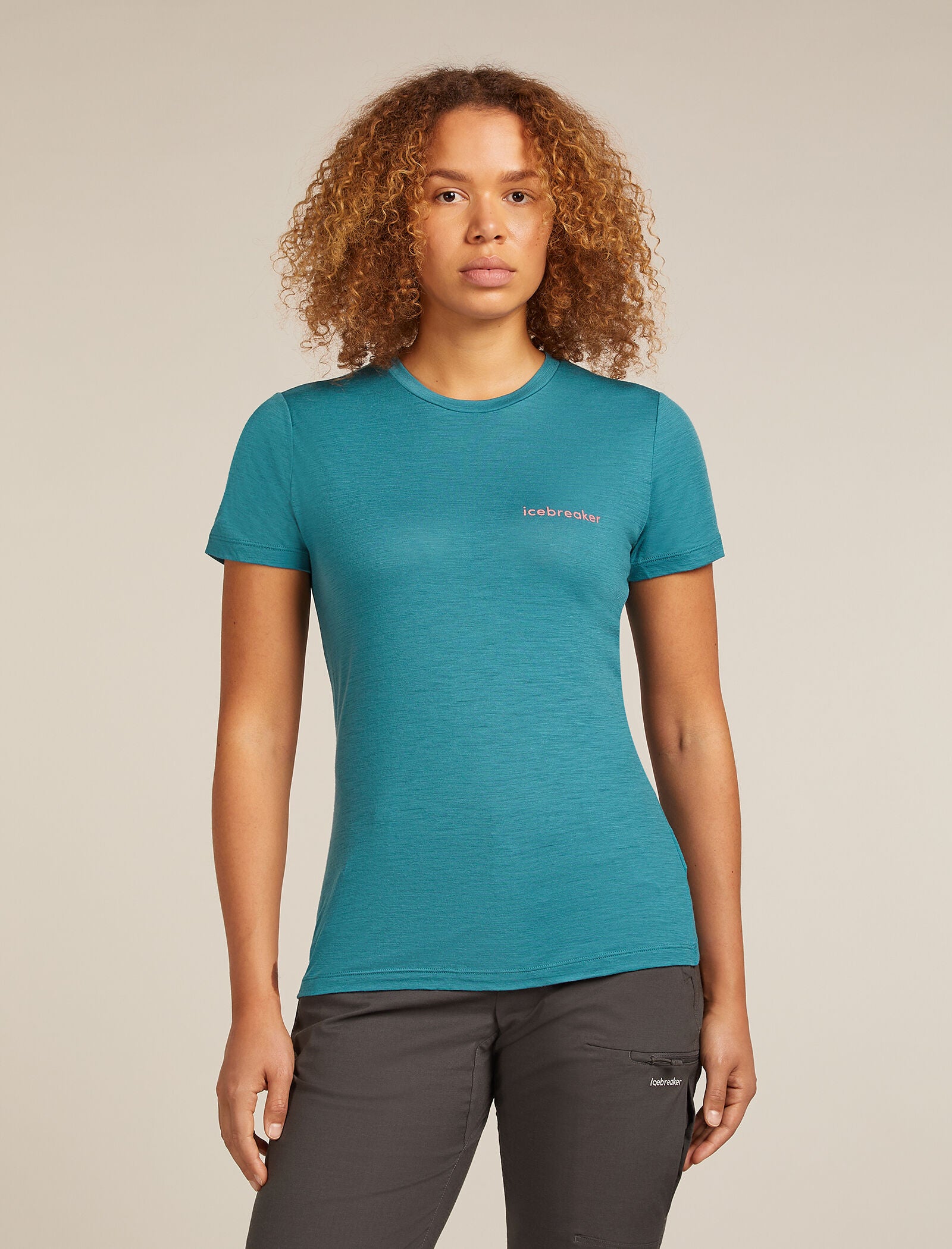 Icebreaker Womens Merino 150 Tech Lite SS Tee IB Wordmark