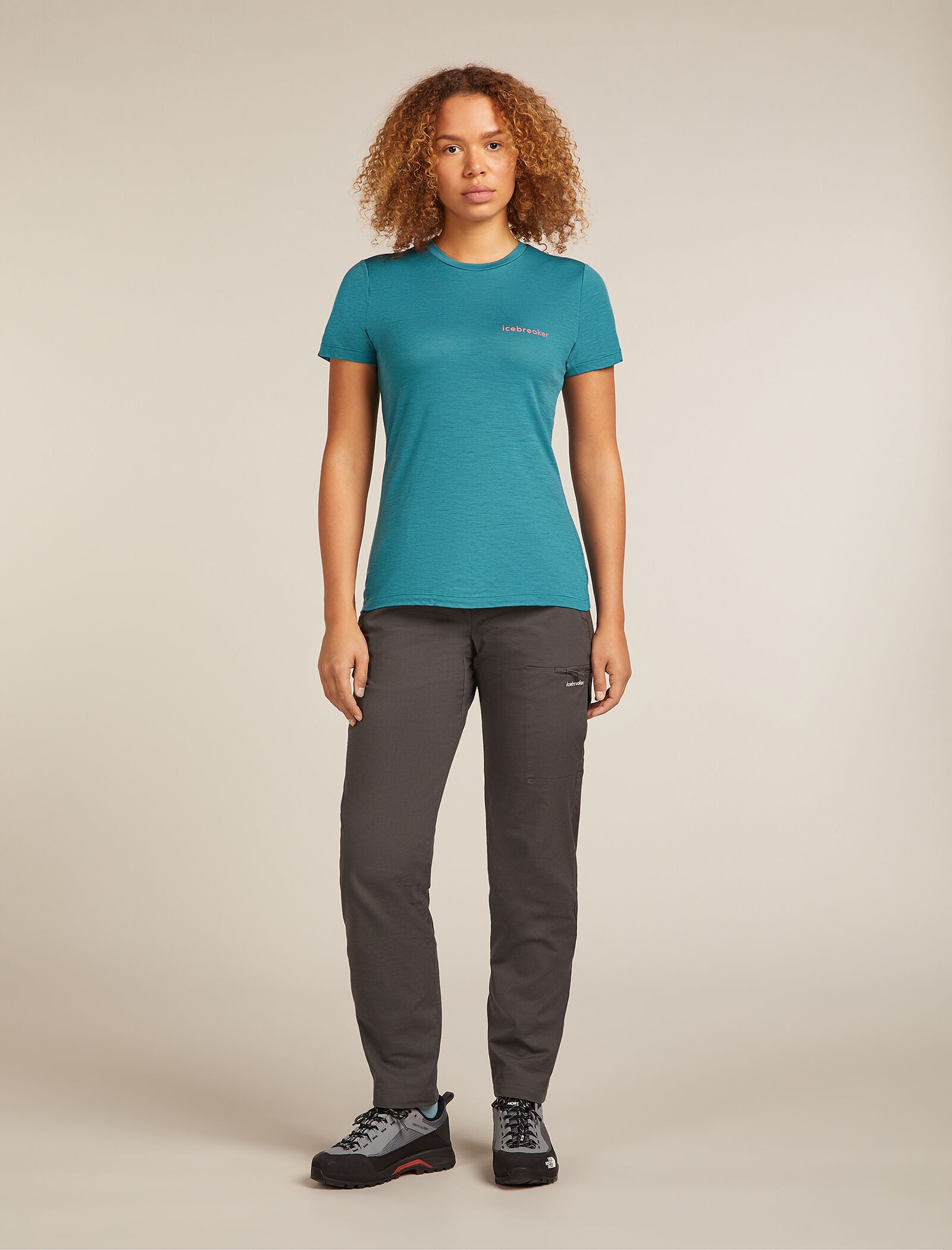 Icebreaker Womens Merino 150 Tech Lite SS Tee IB Wordmark