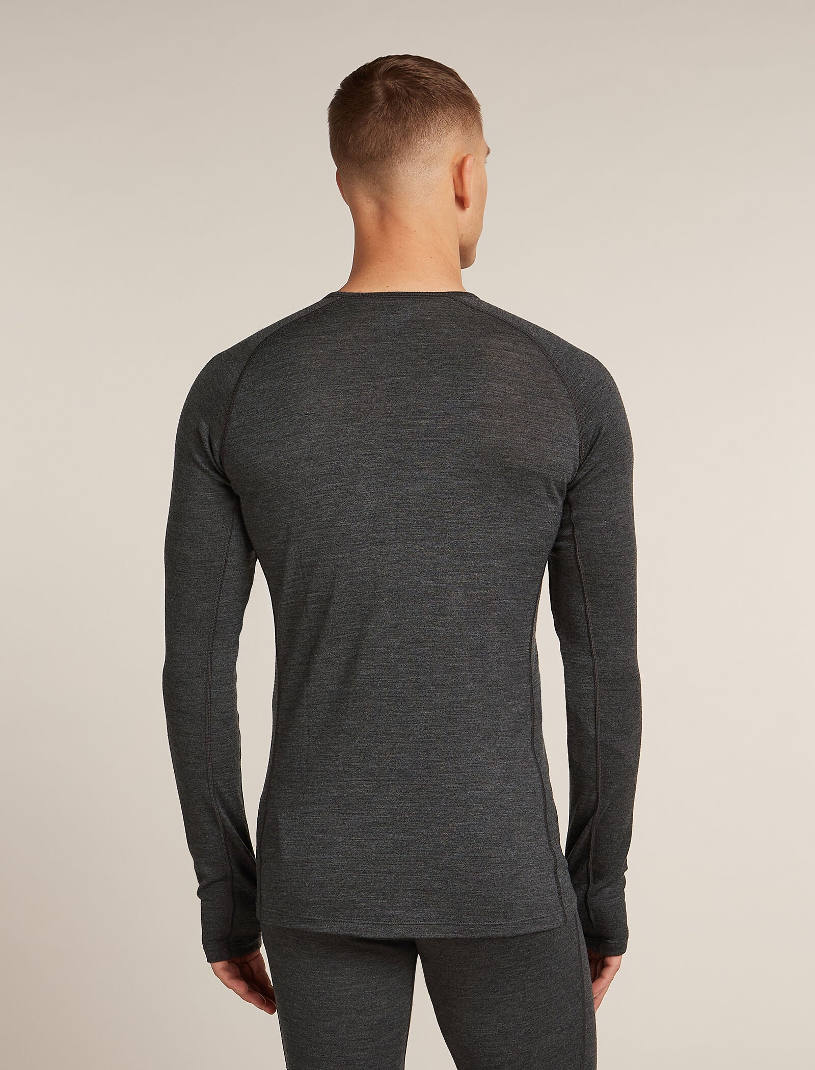 Icebreaker Mens Merino 260 ZoneKnit LS Crewe 2XL Jet Hthr