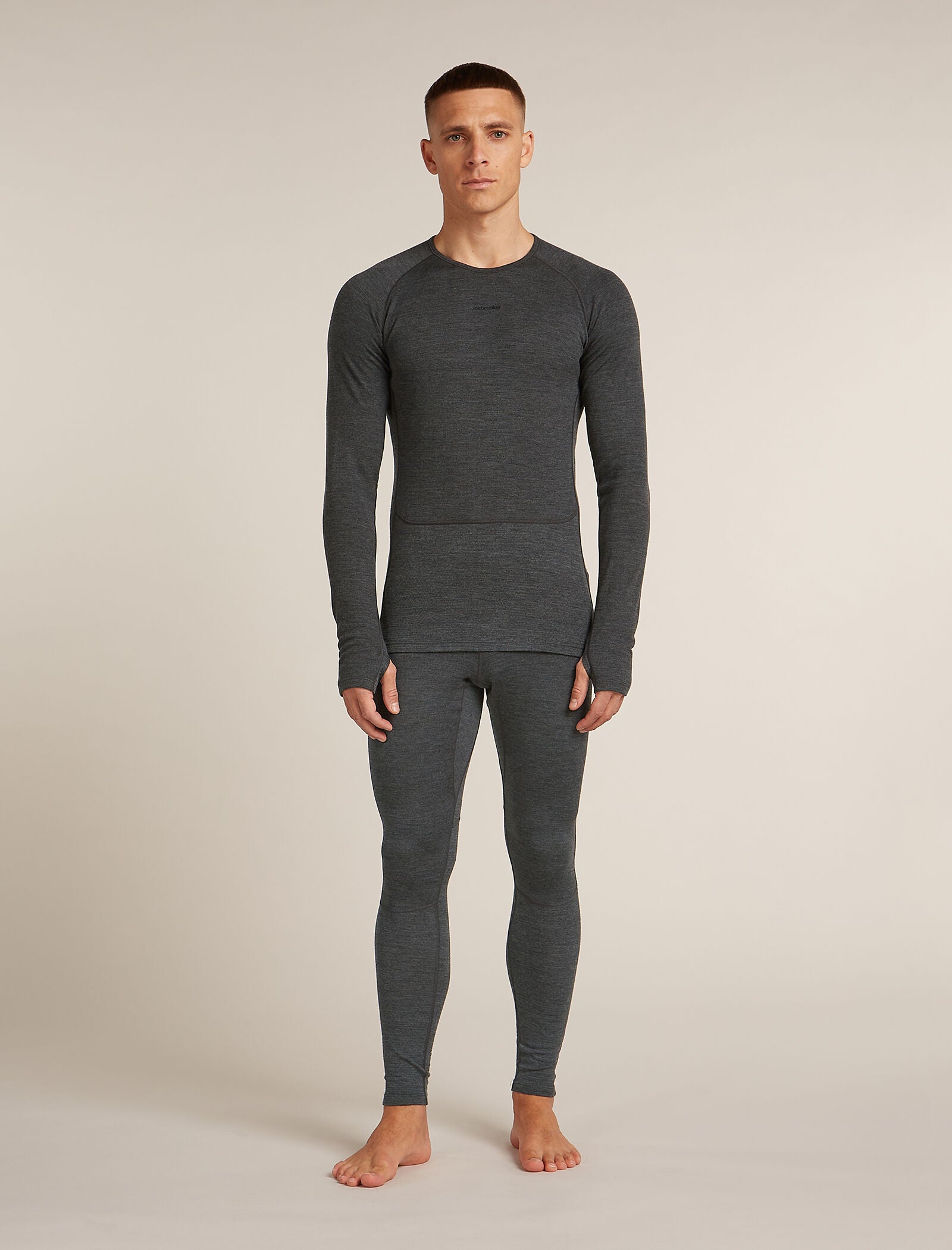 Icebreaker Mens Merino 260 ZoneKnit LS Crewe 2XL Loden Lichen Cb