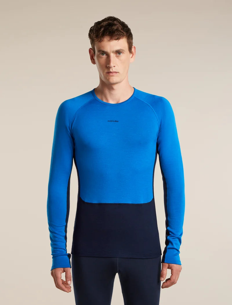 Icebreaker Mens Merino 260 ZoneKnit LS Crewe Midnight Navy Lazurite Cb