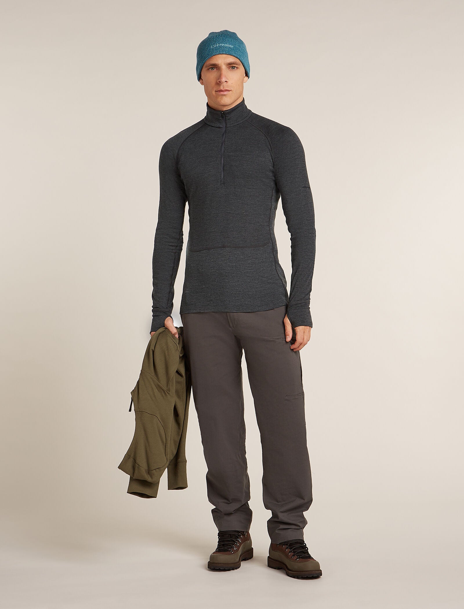 Icebreaker Mens Merino 260 ZoneKnit LS Half Zip