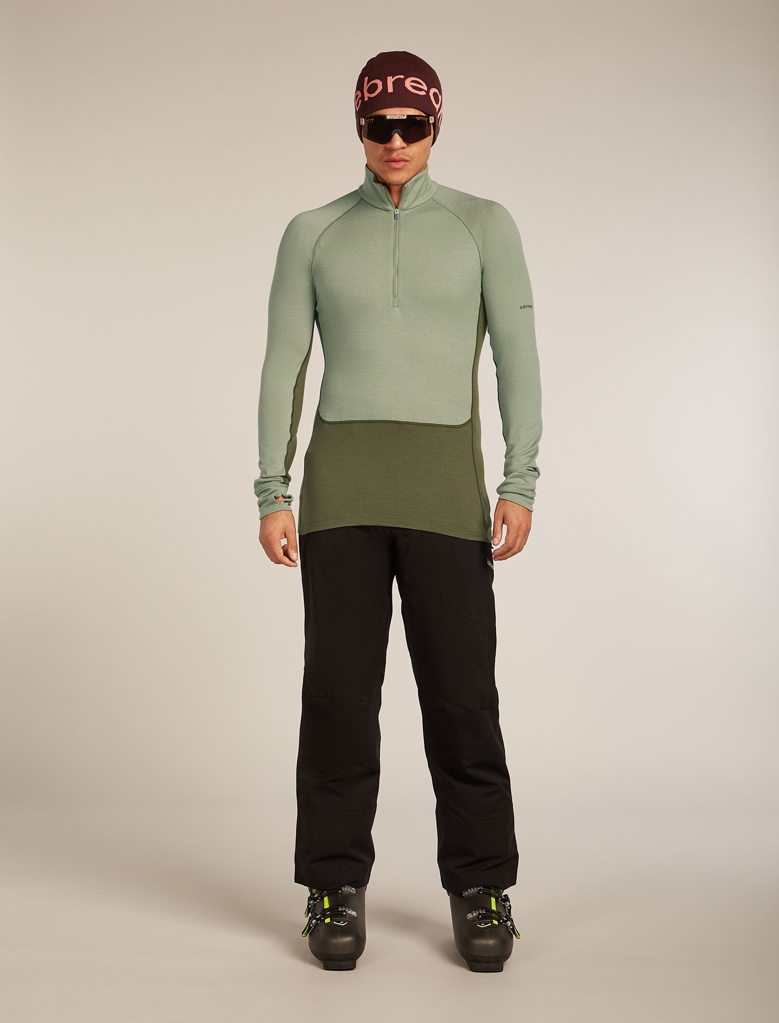 Icebreaker Mens Merino 260 ZoneKnit LS Half Zip