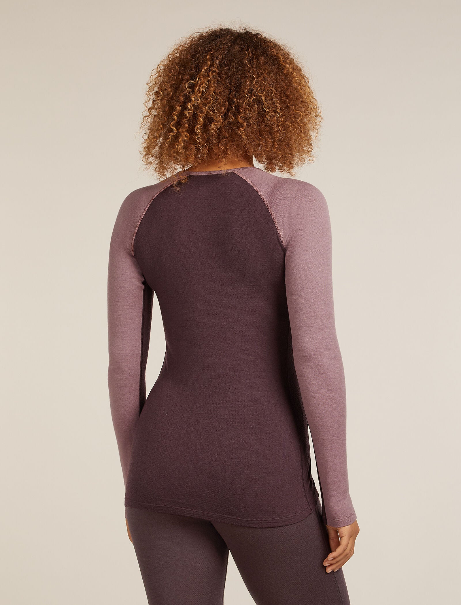 Icebreaker Womens Merino 260 ZoneKnit LS Crewe Small Java Summit Cb