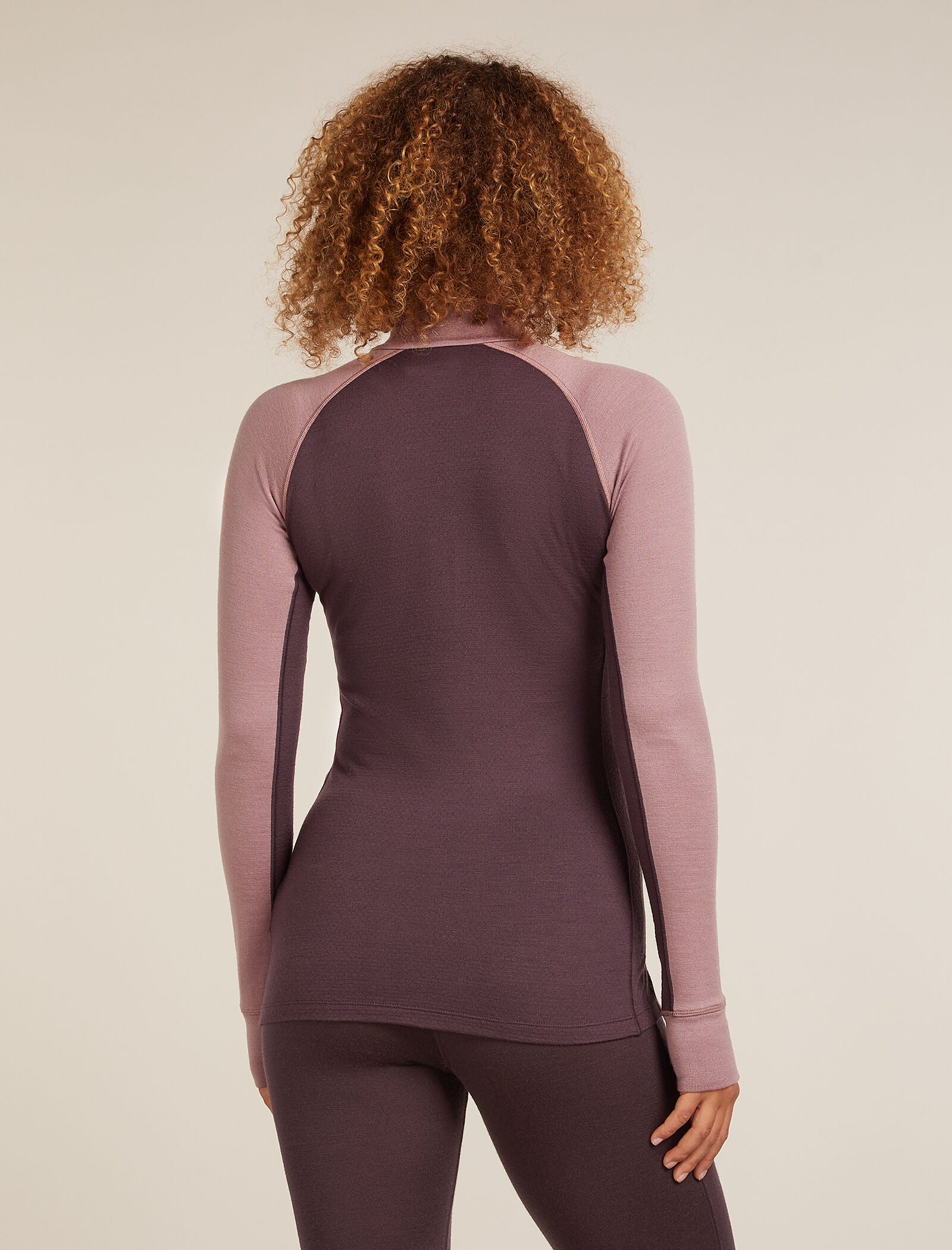 Icebreaker Womens Merino 260 ZoneKnit LS Half Zip Small Java Summit Cb