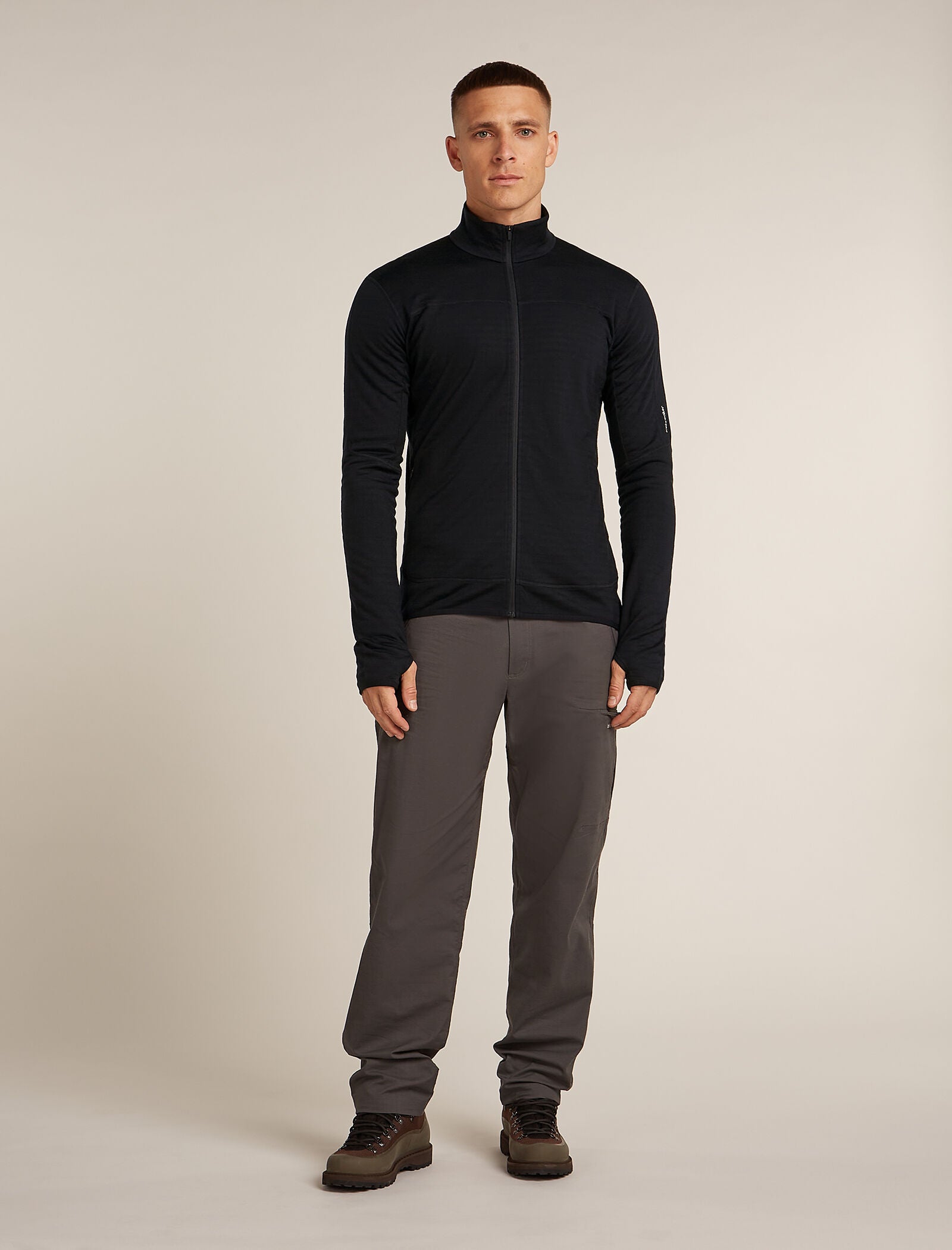 Icebreaker Mens Merino Blend 300 RealFleece Descender LS Zip