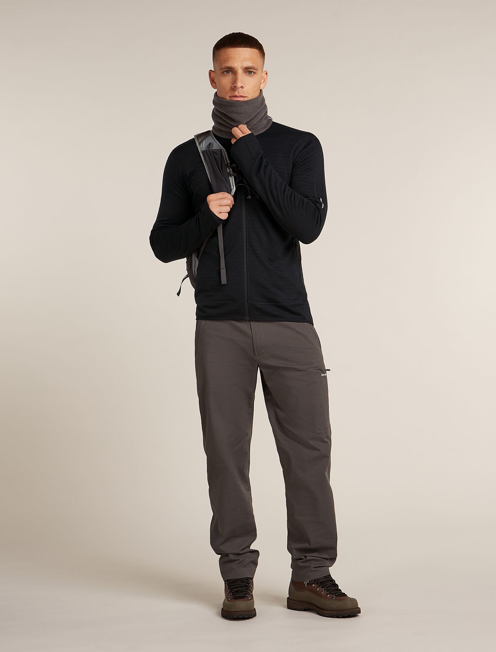 Icebreaker Mens Merino Blend 300 RealFleece Descender LS Zip