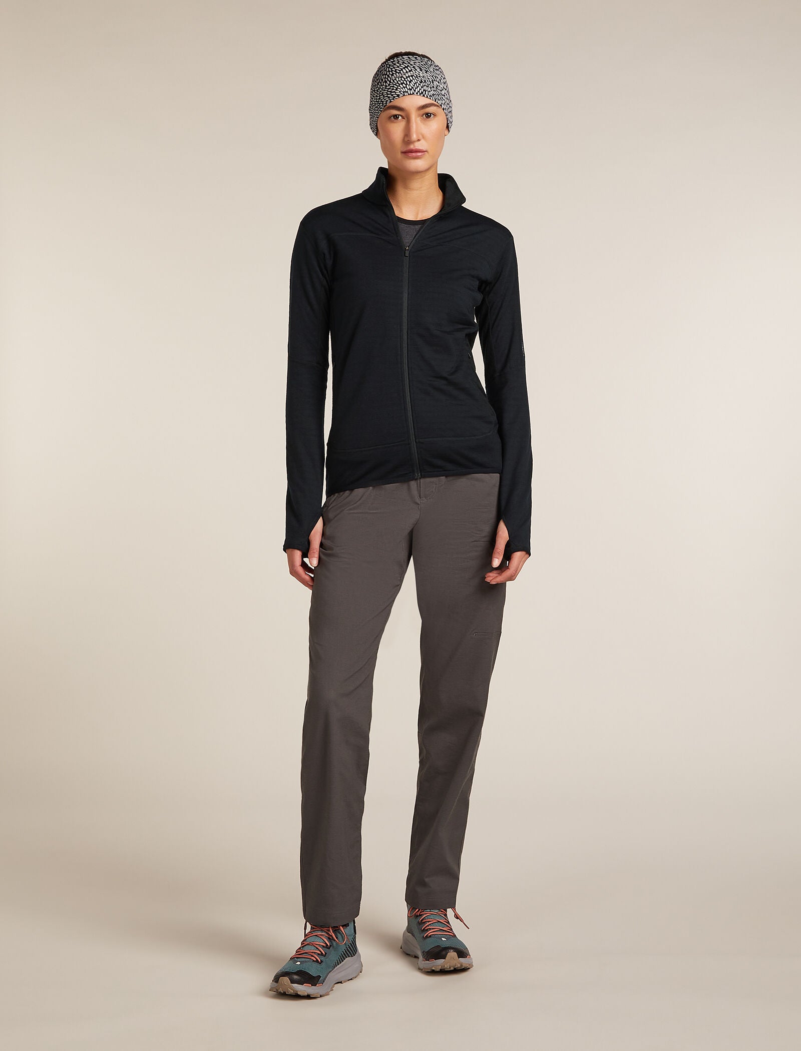 Icebreaker Womens Merino Blend 300 RealFleece Descender LS Zip