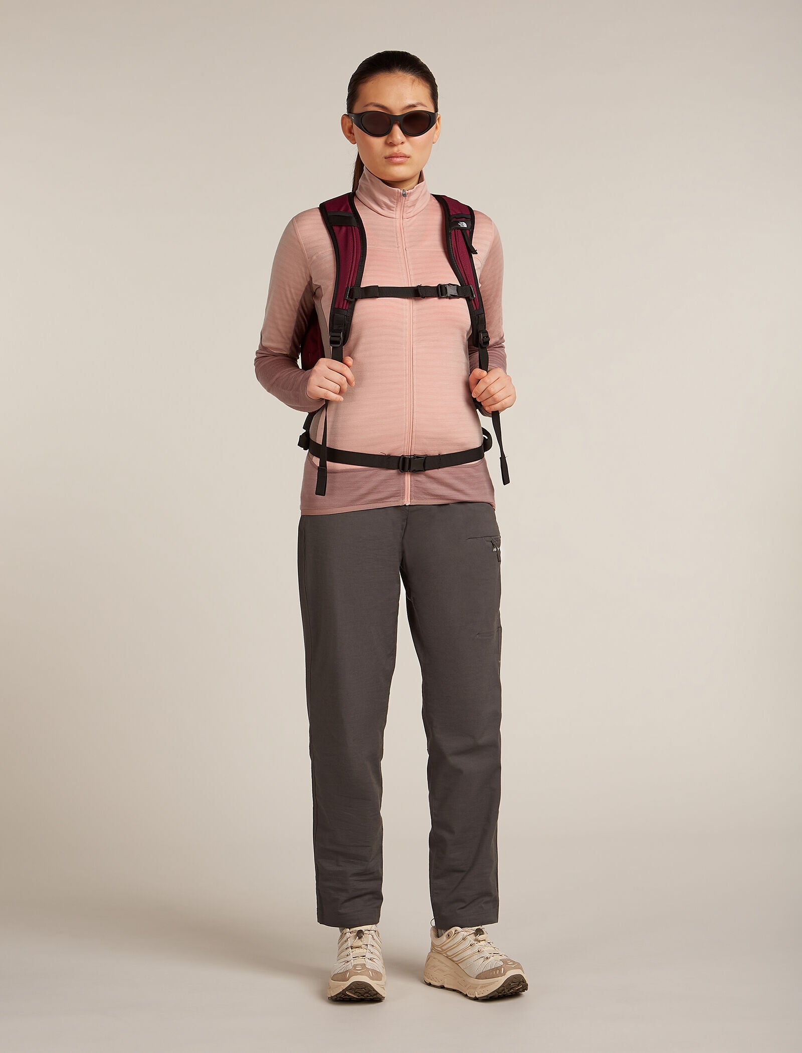 Icebreaker Womens Merino Blend 300 RealFleece Descender LS Zip