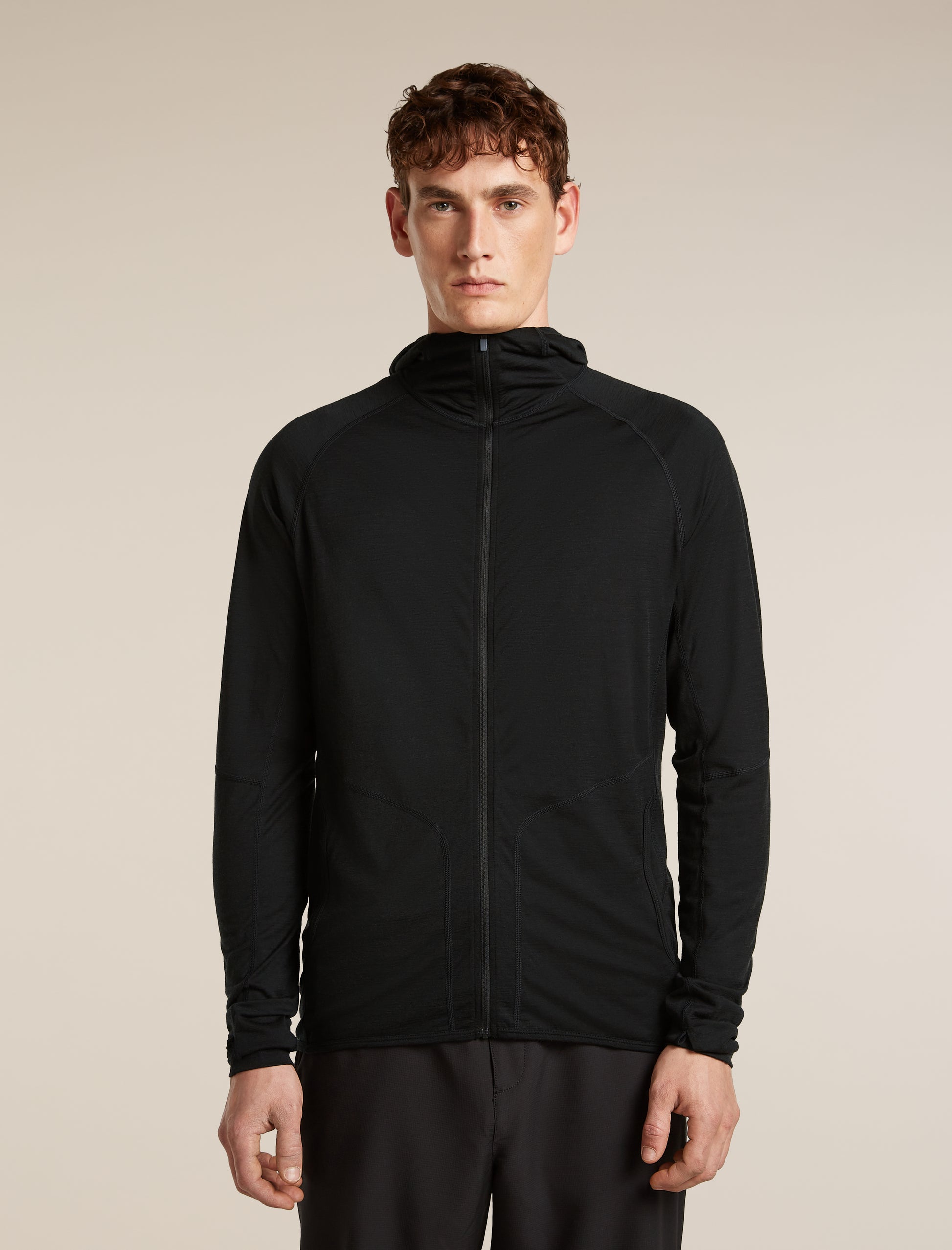 Icebreaker Mens 150 MerinoFine Ace LS Zip Hoodie UPF