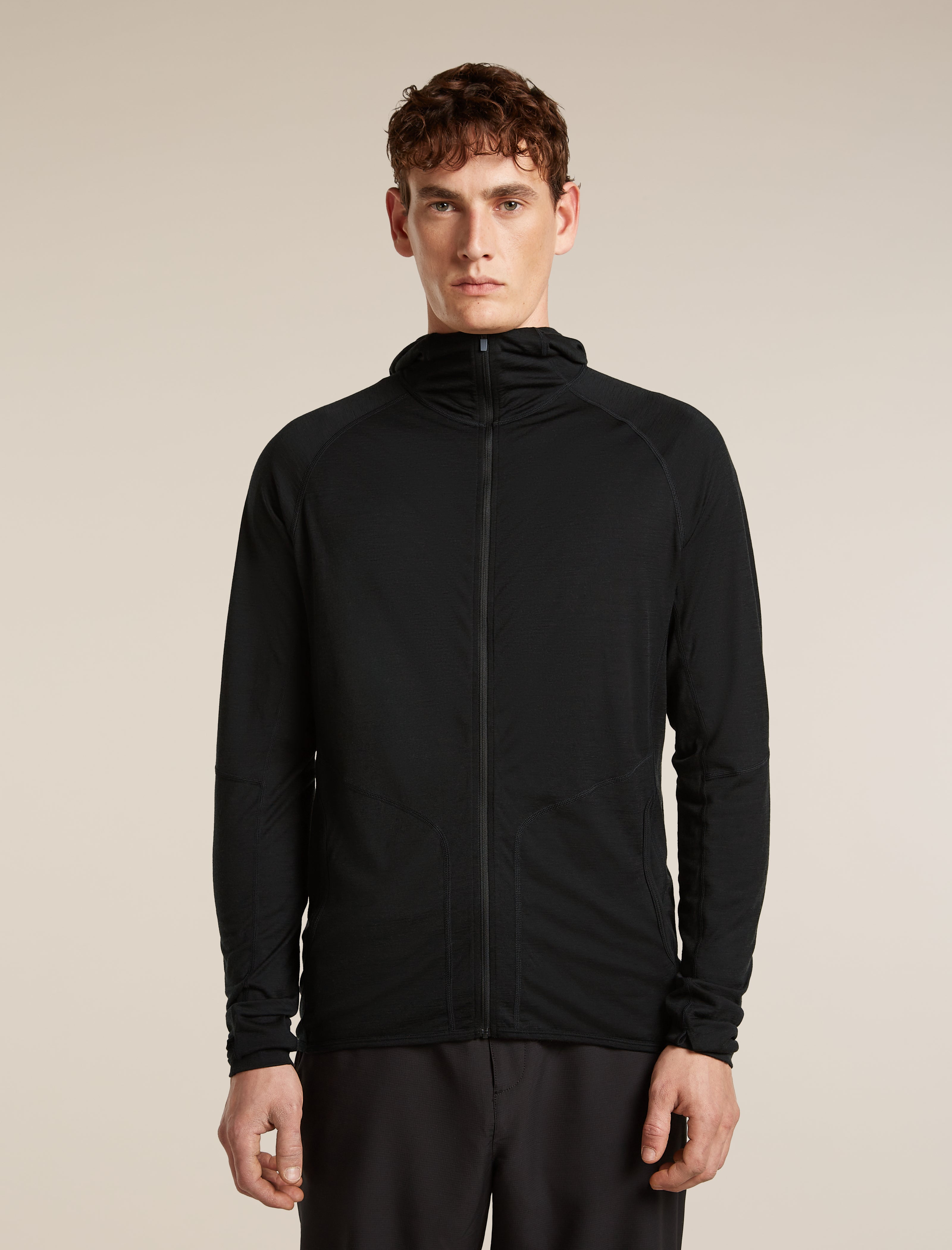 Icebreaker Mens 150 MerinoFine Ace LS Zip Hoodie UPF