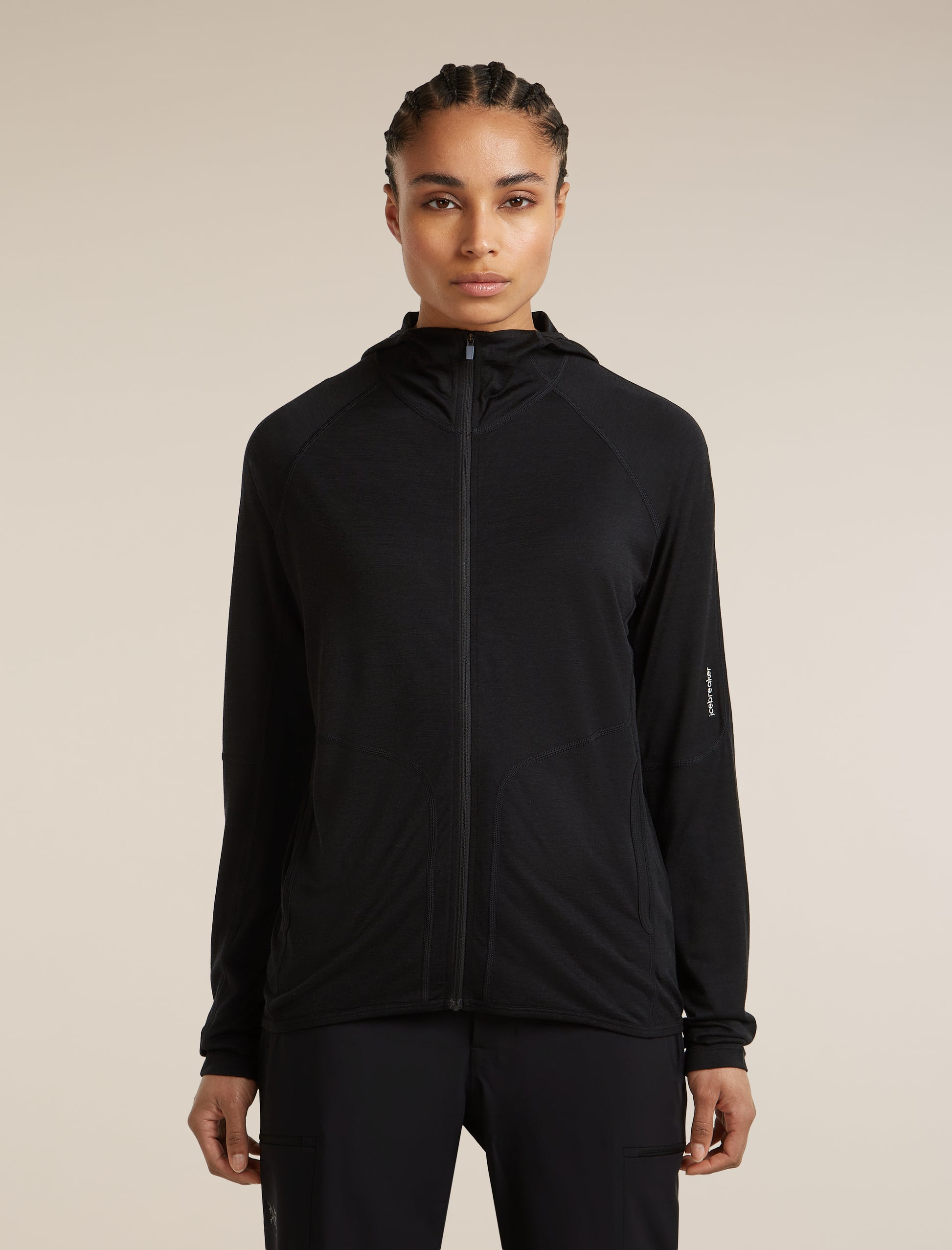 Icebreaker Womens 150 MerinoFine Ace LS Zip Hoodie UPF