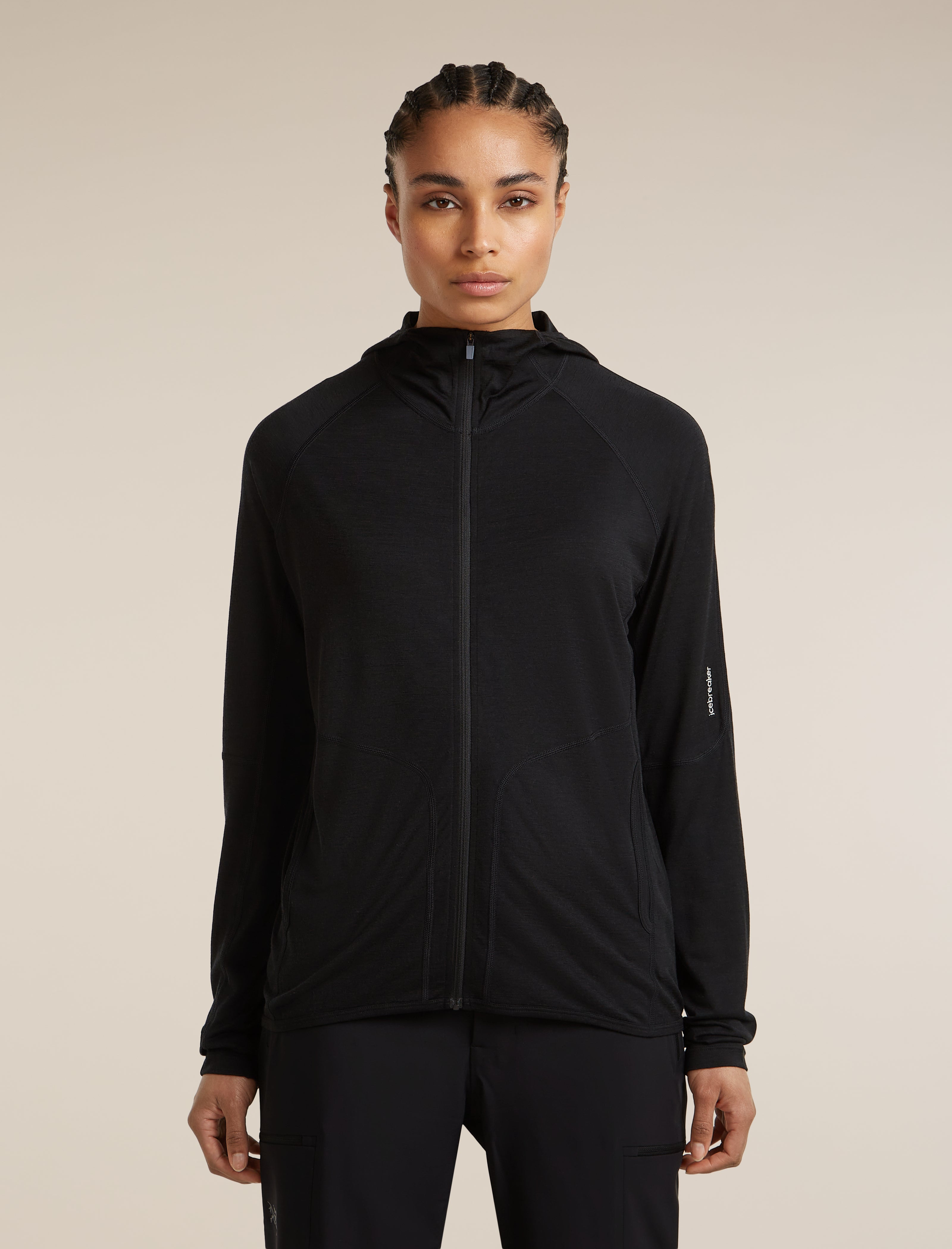Icebreaker Womens 150 MerinoFine Ace LS Zip Hoodie UPF