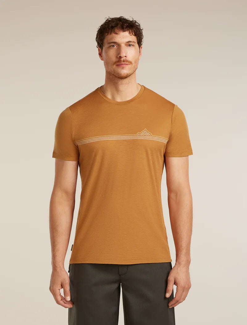 Icebreaker Mens Merino 150 Tech Lite SS Tee Range Stripes Trail