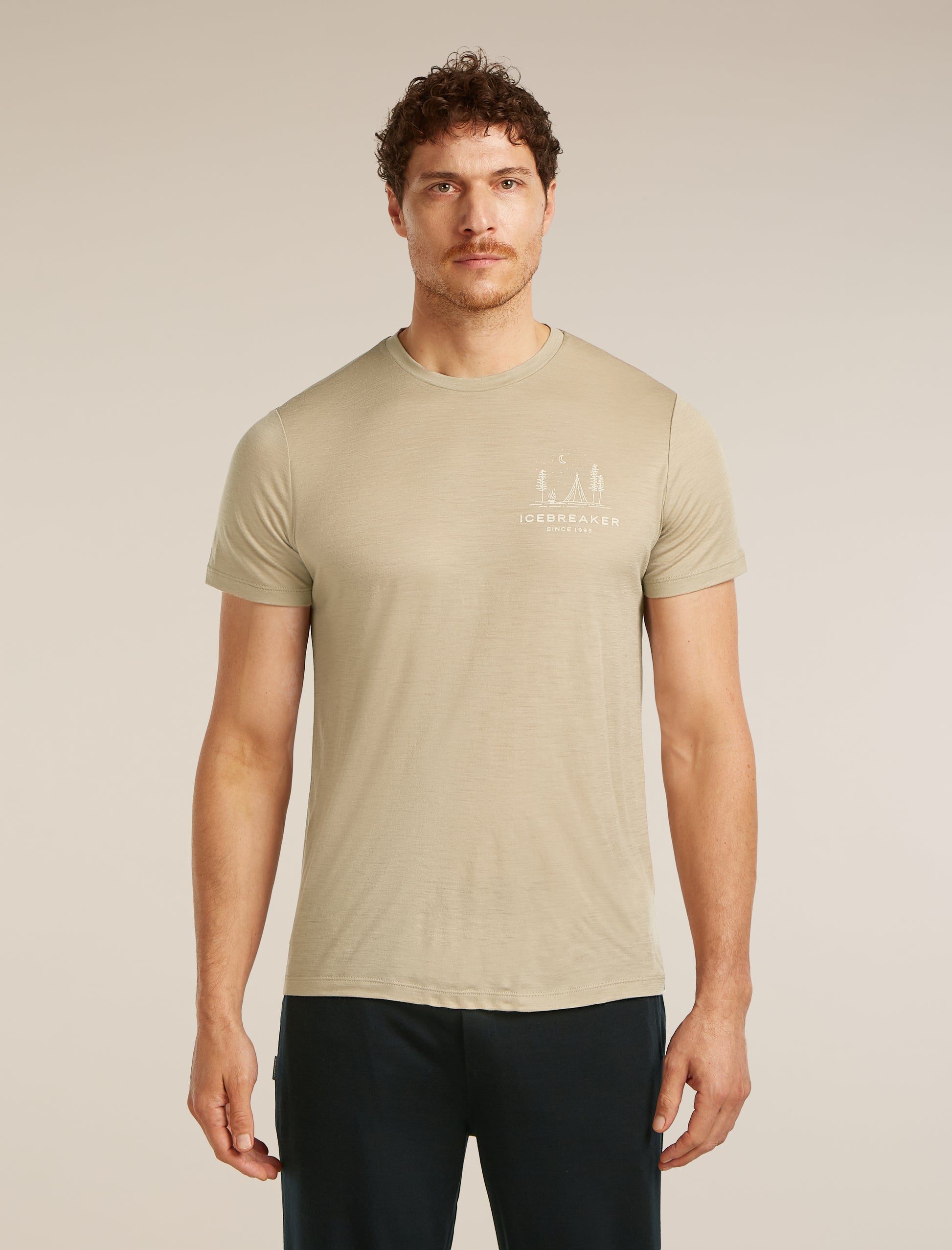 Icebreaker Mens Merino 150 Tech Lite SS Tee Peaceful Pass Flagstone