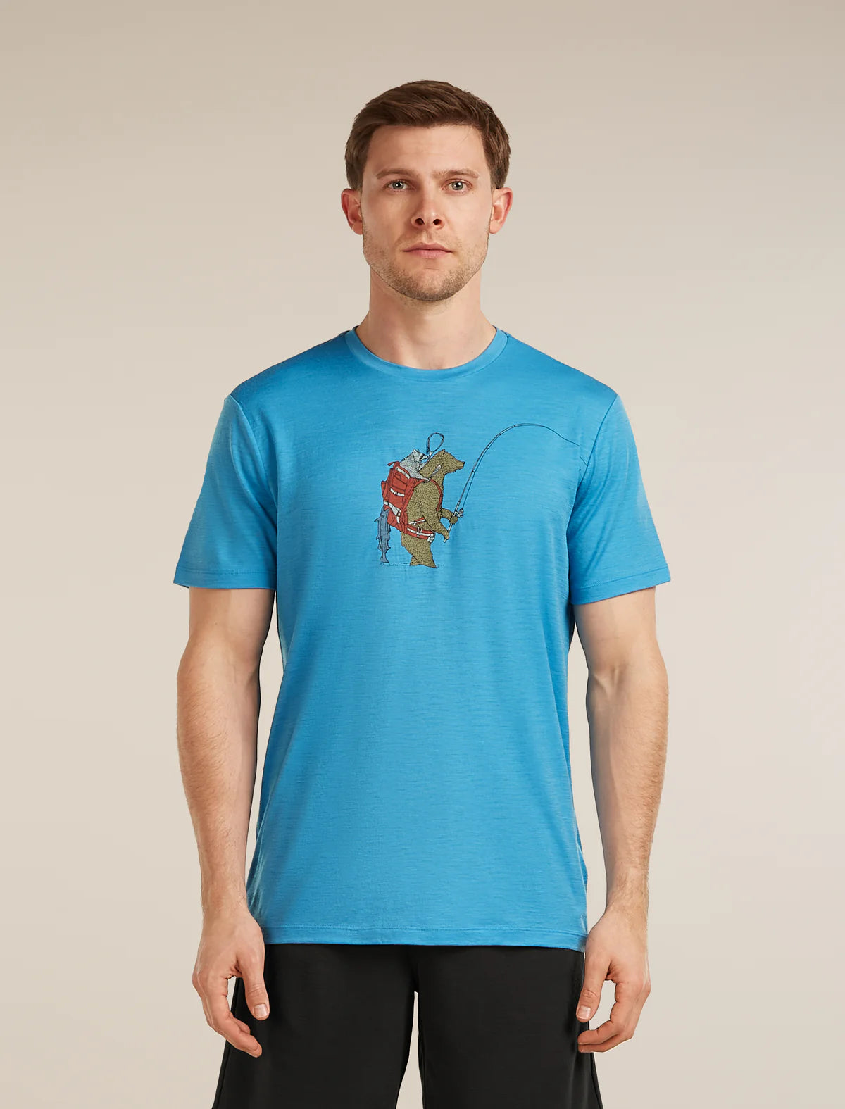 Icebreaker Mens Merino 150 Tech Lite SS Tee Bear Catch Arctic