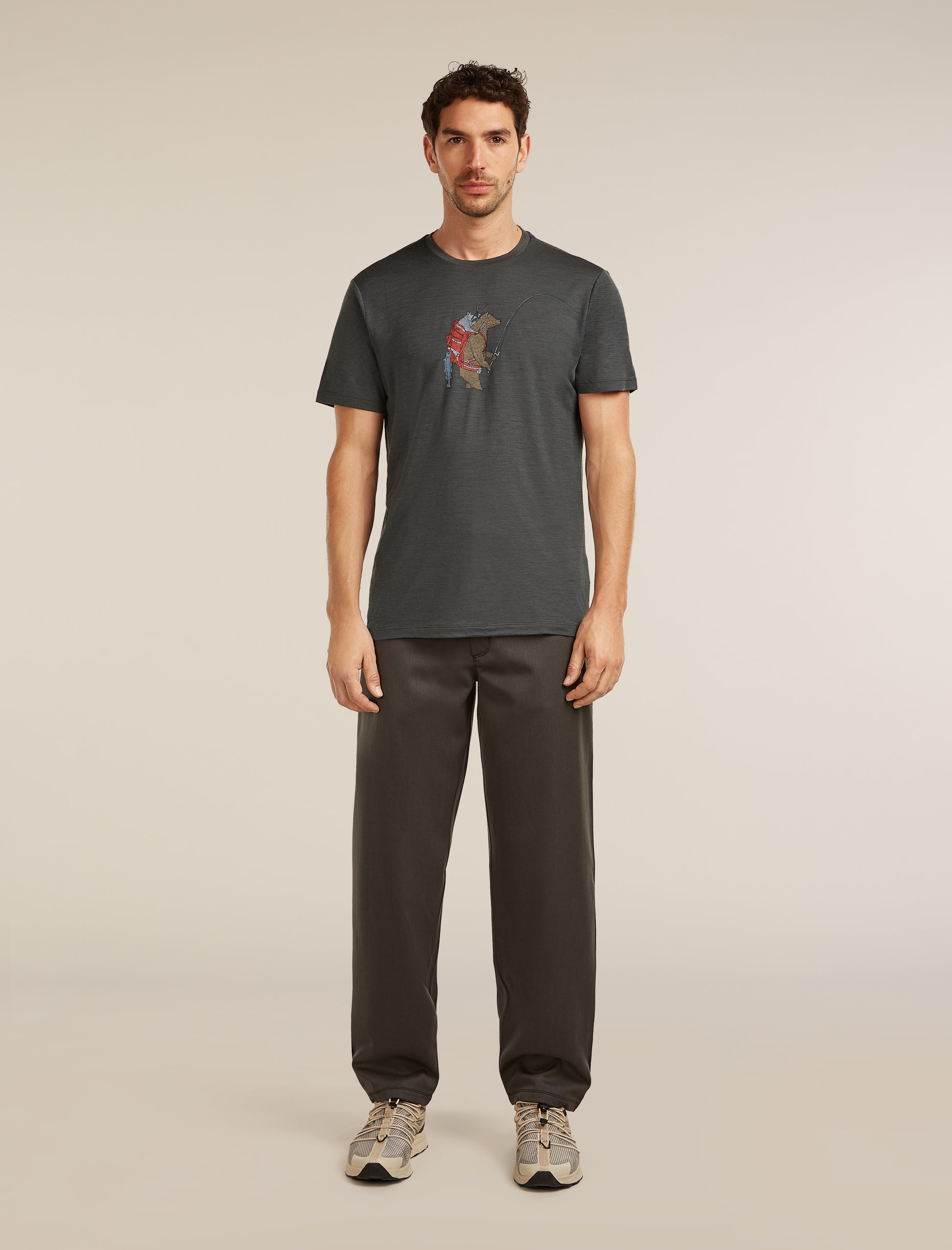 Icebreaker Mens Merino 150 Tech Lite SS Tee Bear Catch