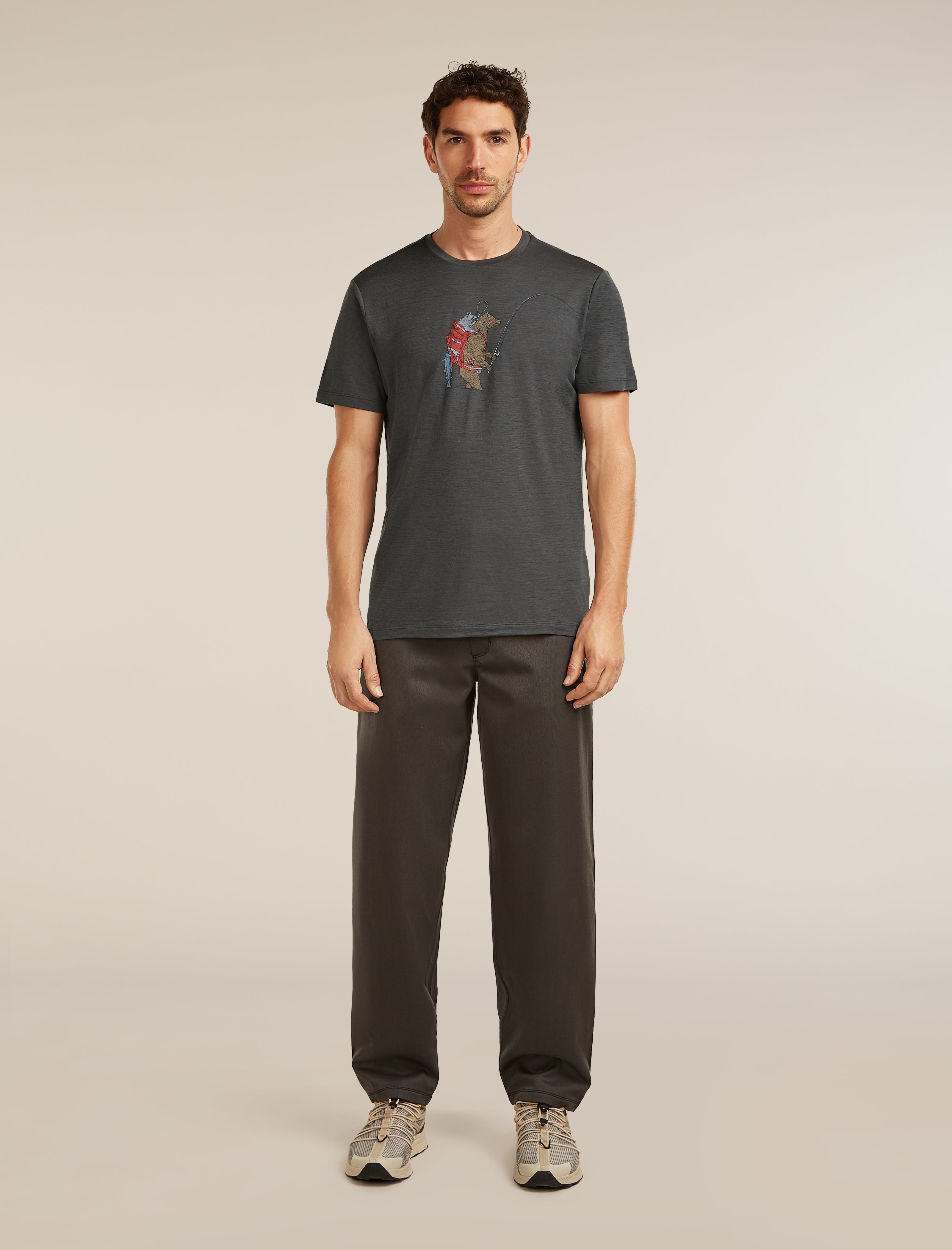 Icebreaker Mens Merino 150 Tech Lite SS Tee Bear Catch