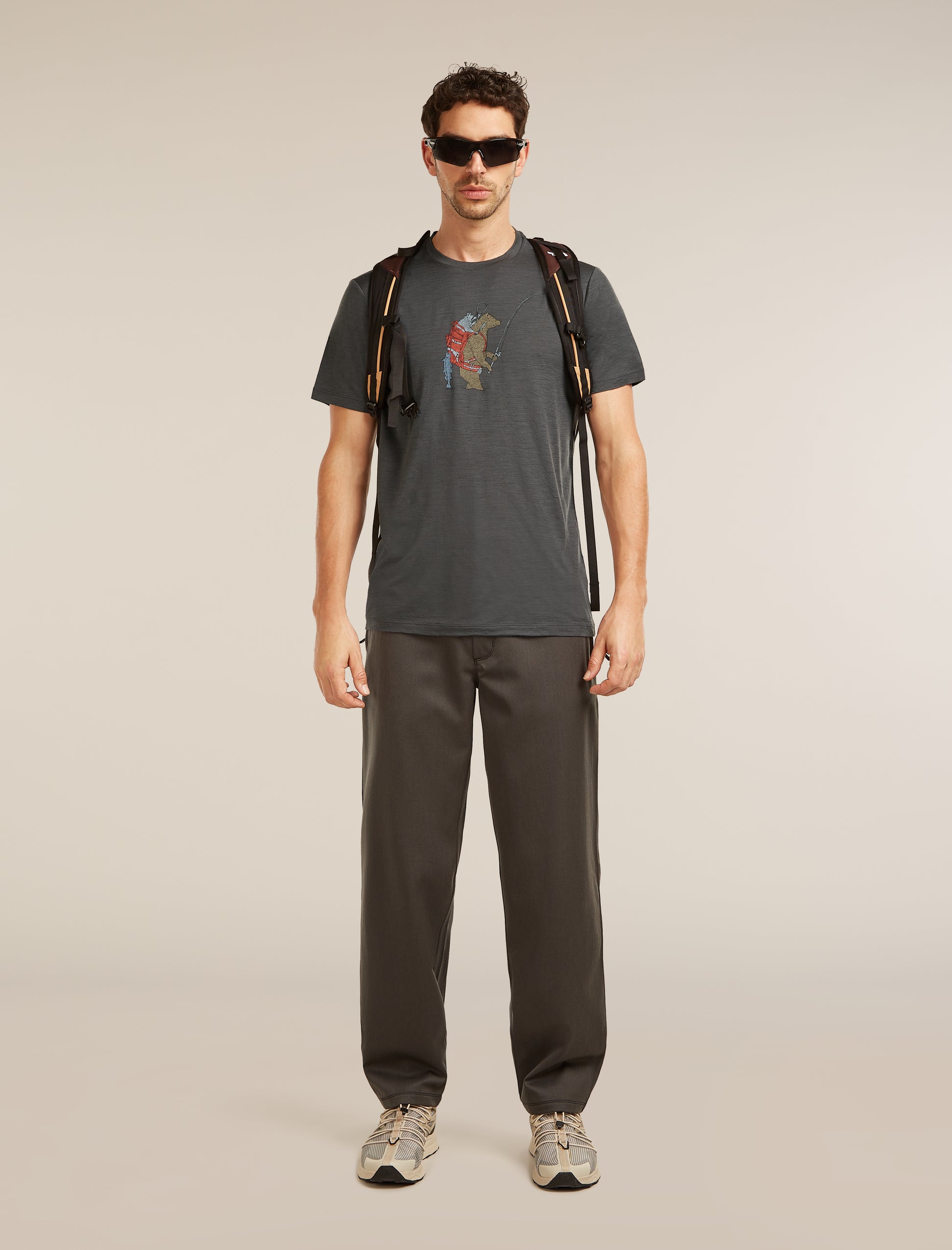 Icebreaker Mens Merino 150 Tech Lite SS Tee Bear Catch