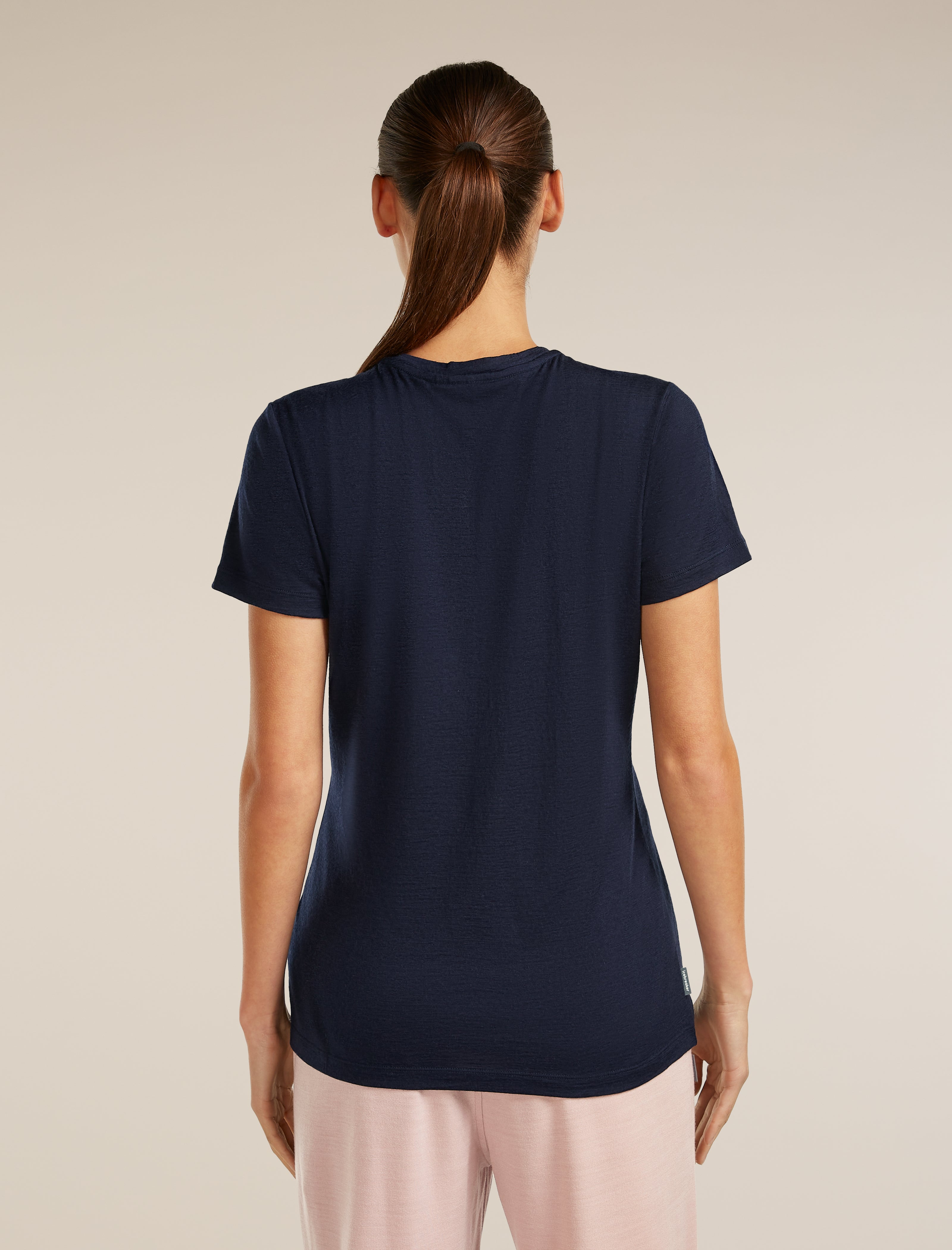 Icebreaker Womens Merino 150 Tech Lite SS Tee Bird Transit Small Ecru Hthr