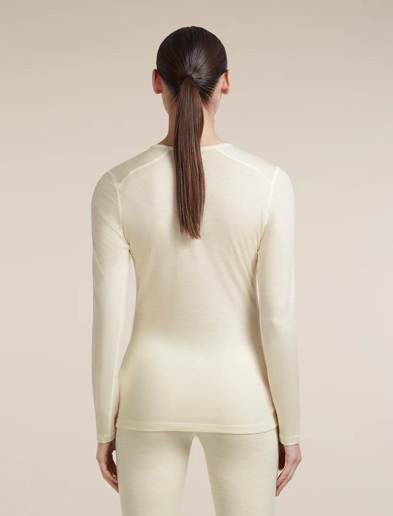 Icebreaker Womens Merino 200 Oasis LS Crewe Sunrise Summit